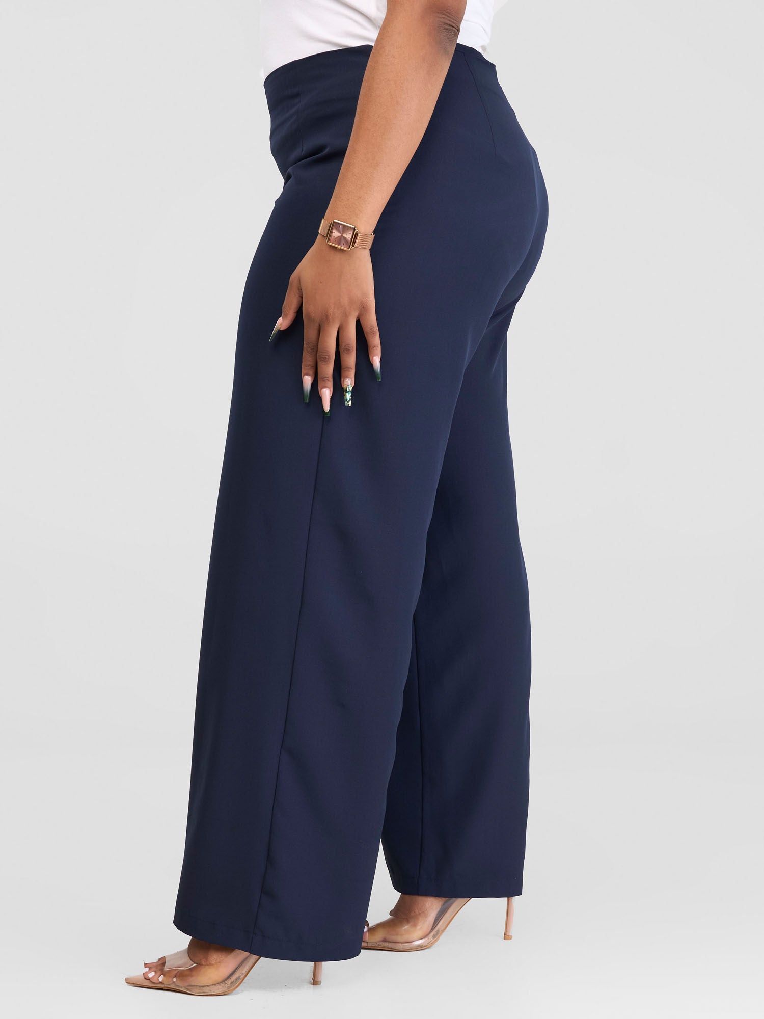 Vivo Zahari Straight Leg Pants - Navy