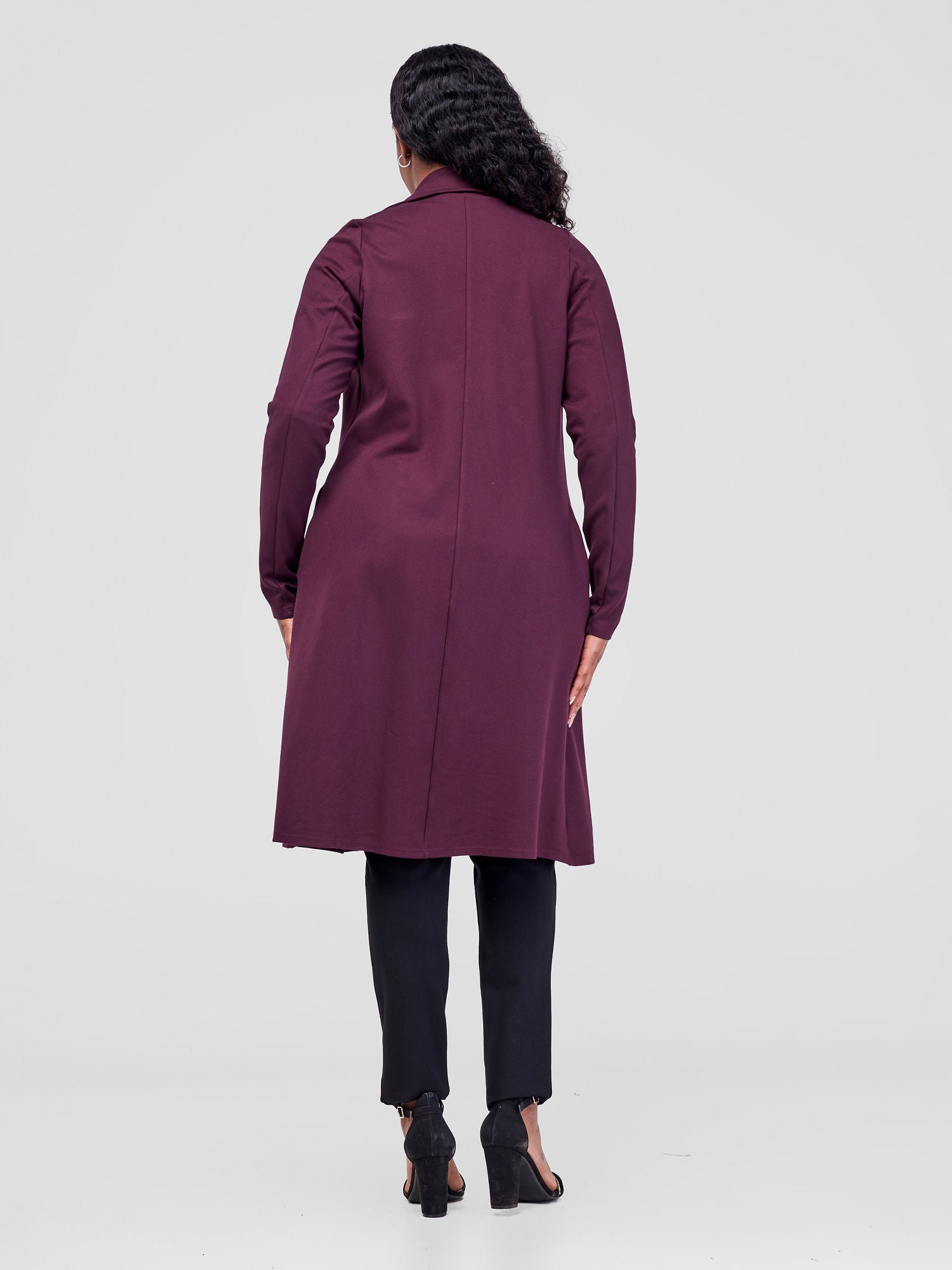 Vivo Basic Trench Coat - Burgundy