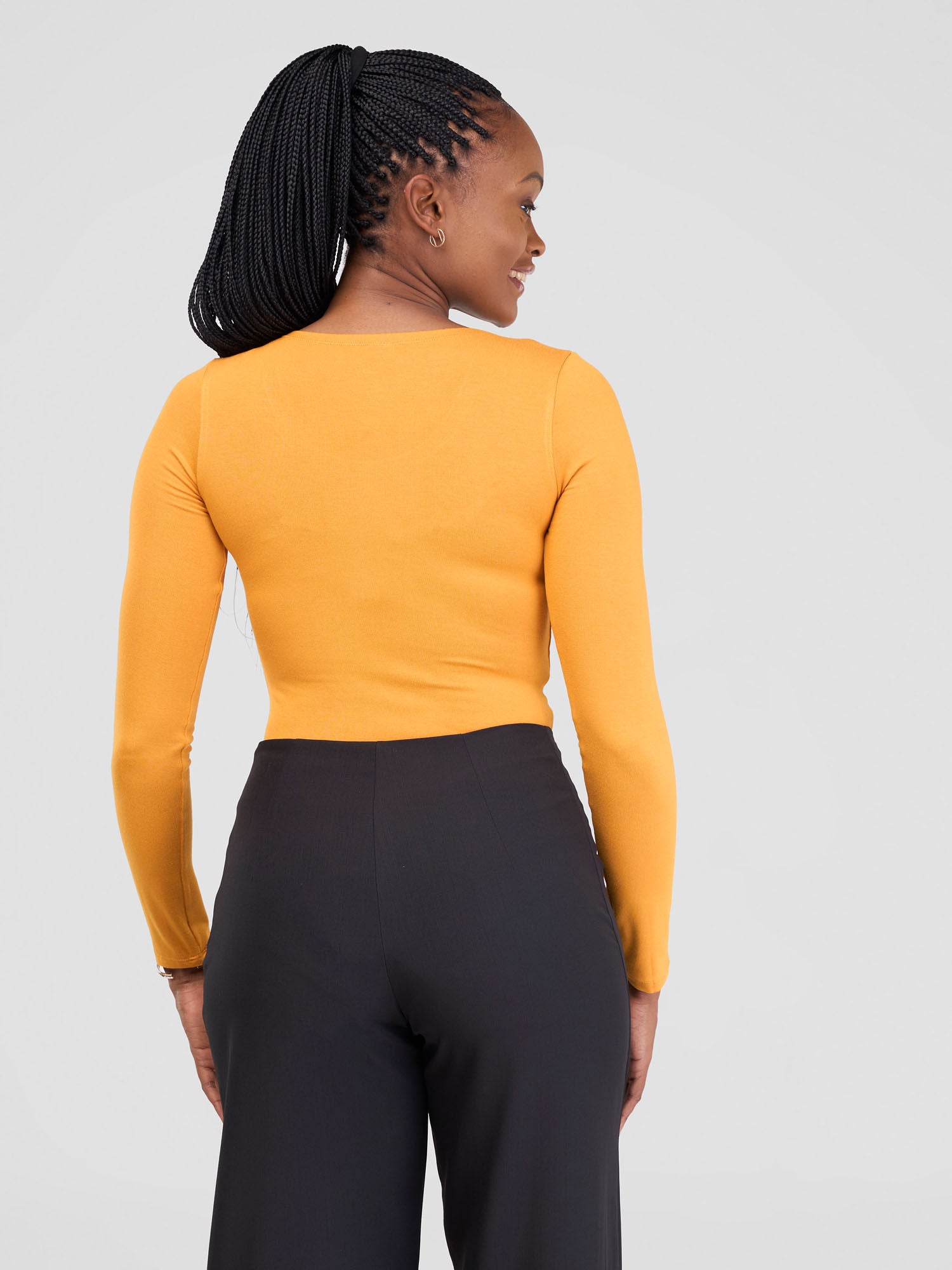 Vivo Basic Long Sleeved Bodysuit - Mustard