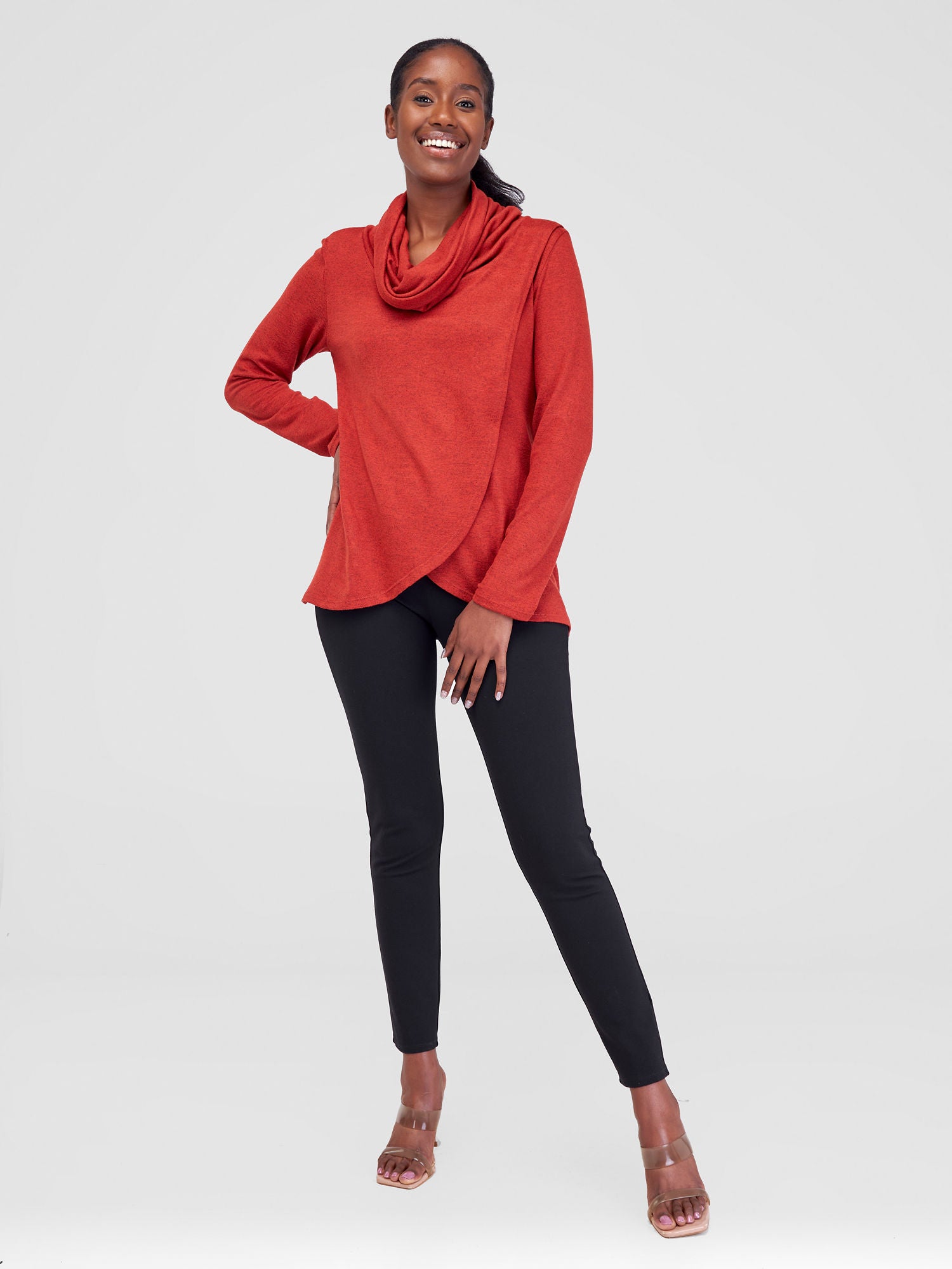 Vivo Basic Tulip Sweater - Dark Rust