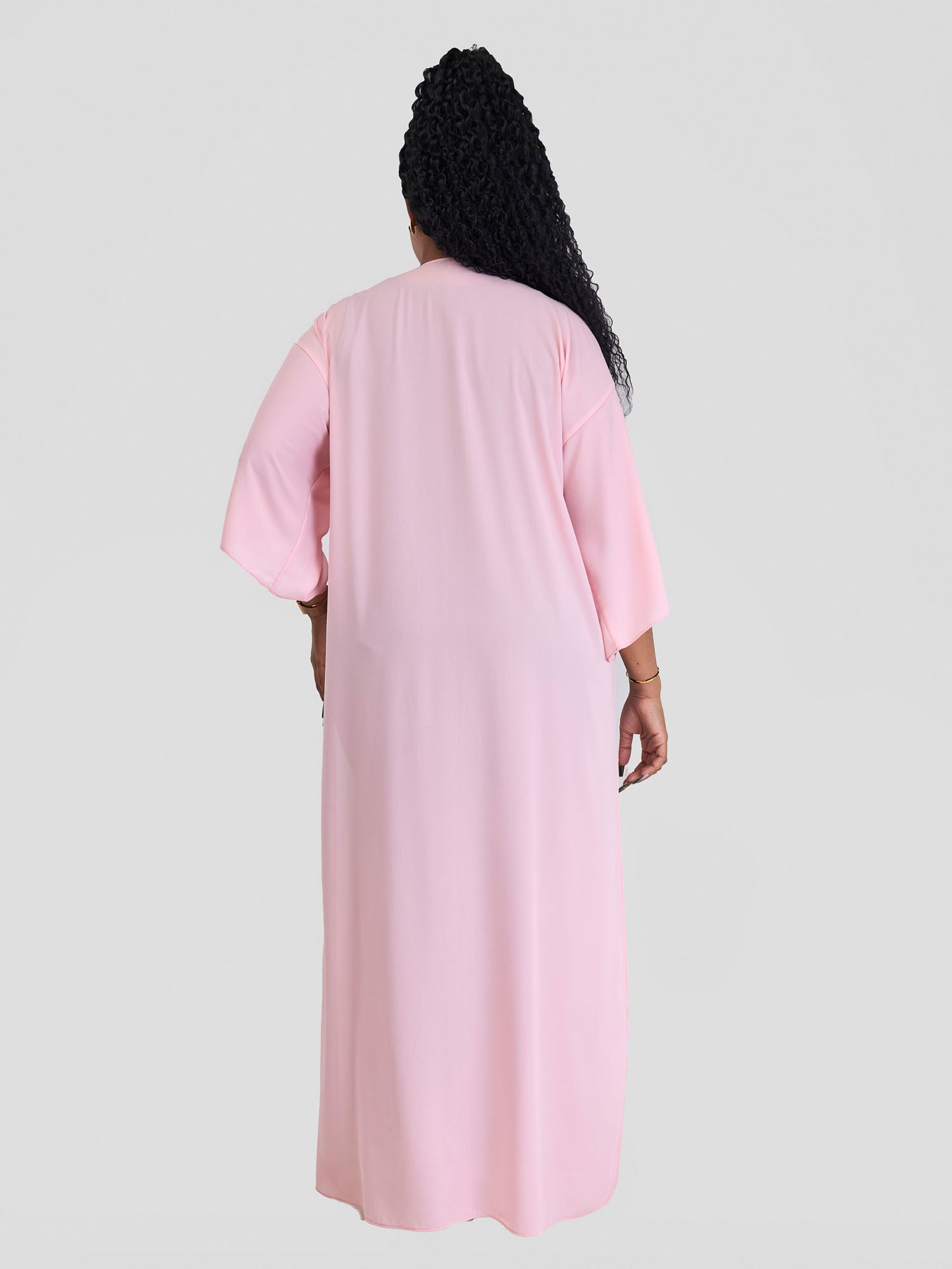 Vivo Basic Nandi High Slit Kimono - Light Pink