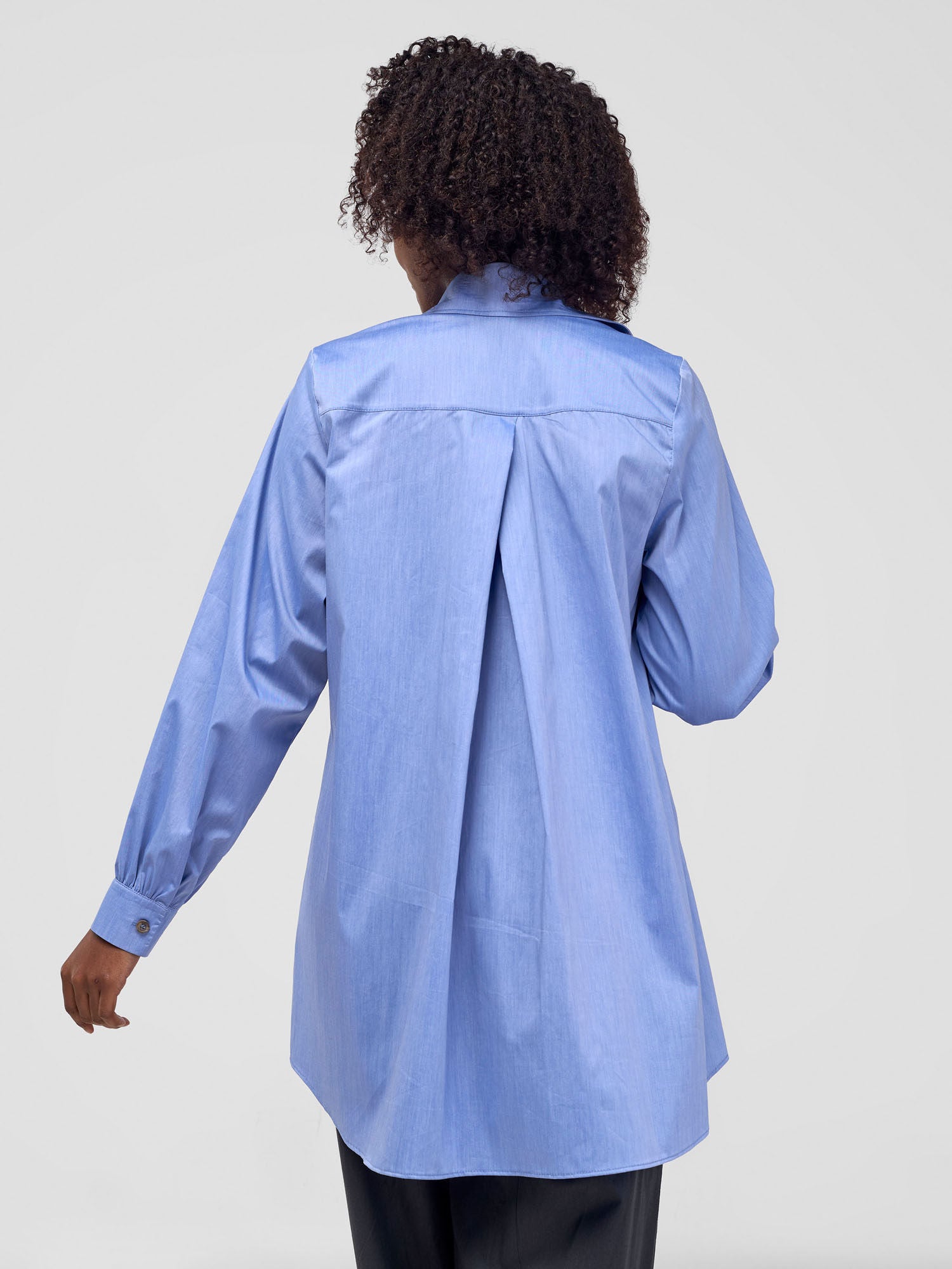 Safari Kaya Long Sleeve Collar Shirt - Light Blue