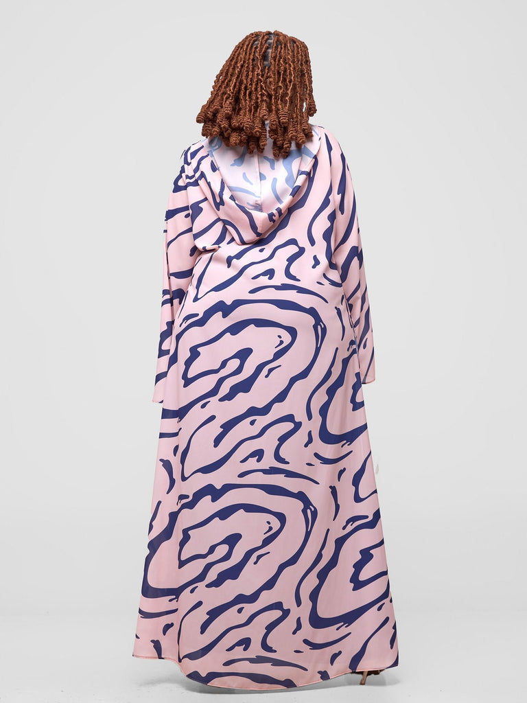 Zoya Shani Kimono - Navy / Peach Sani Print - Shopzetu