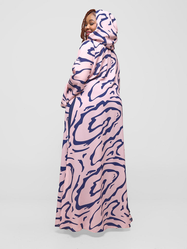 Zoya Shani Kimono - Navy / Peach Sani Print - Shopzetu