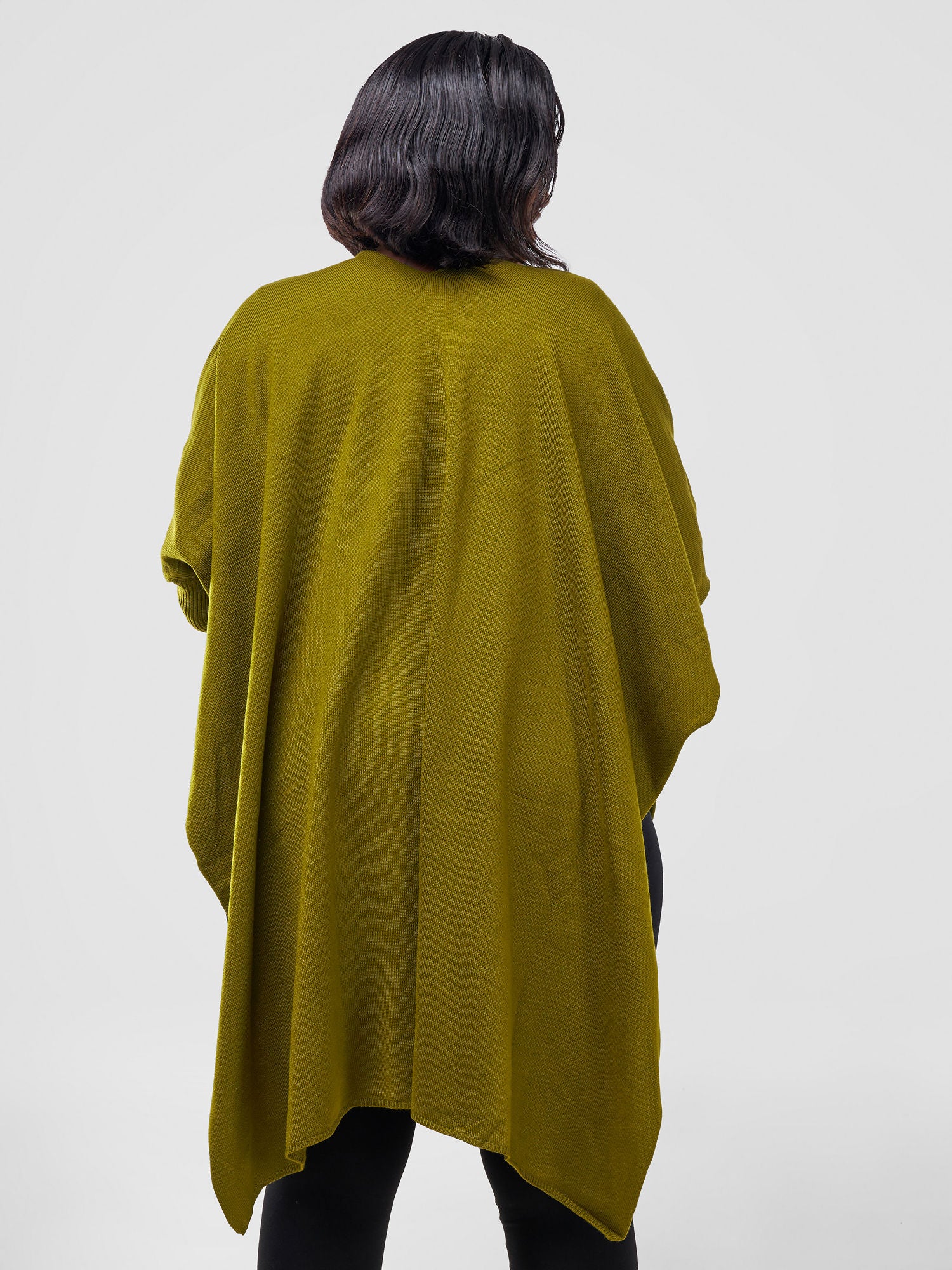 Vivo Cuffed Wrap Poncho - Olive