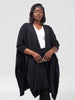 Vivo Cuffed Wrap Poncho - Black