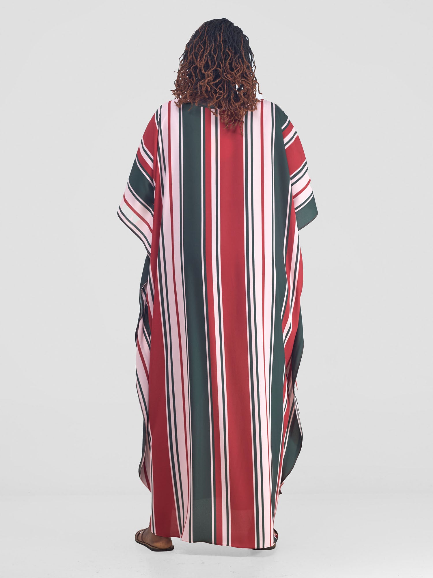Vivo Kelemi Maxi Kaftan - Rust / Green Lindi Print