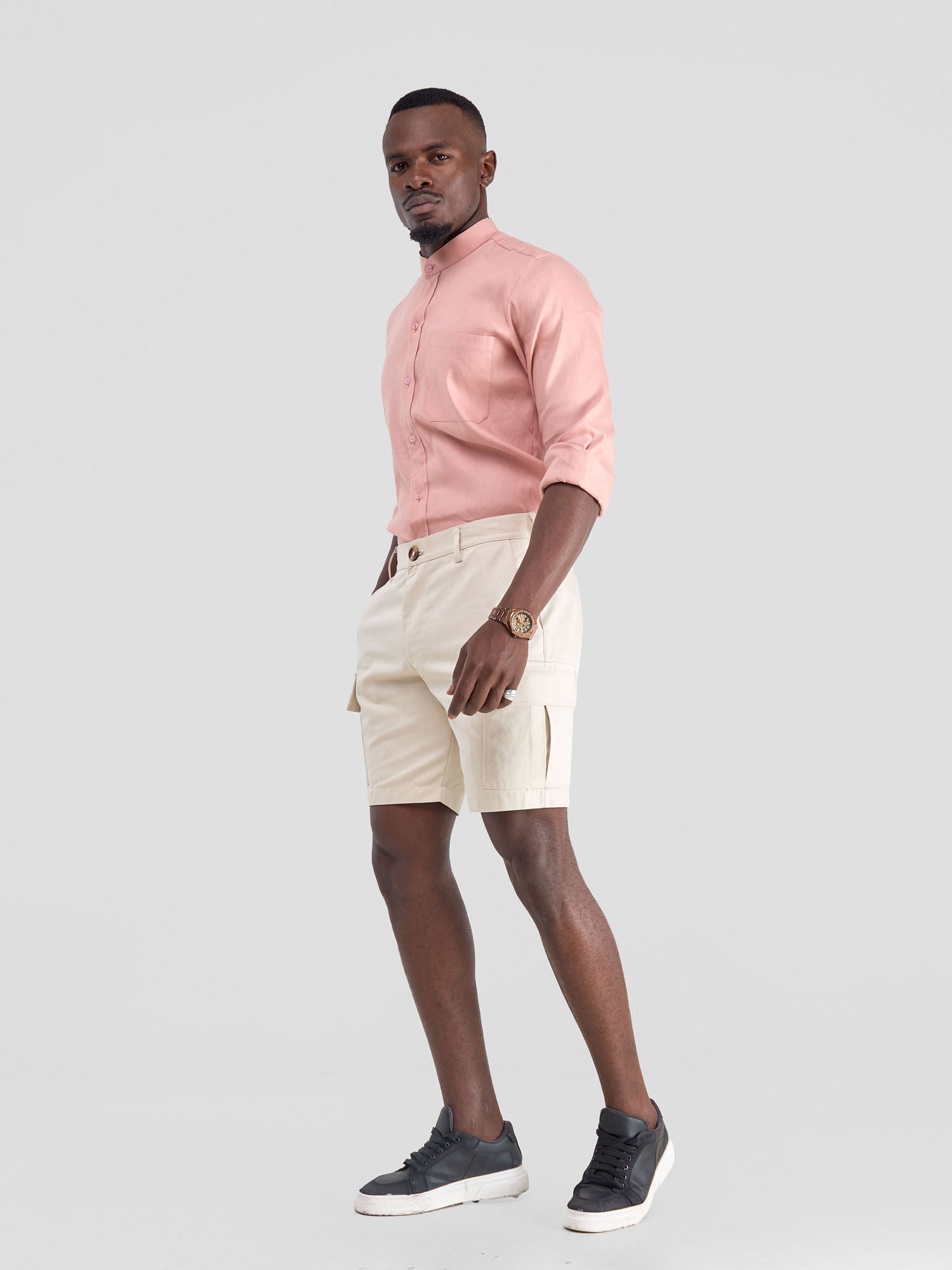 Safari Men's Cargo Shorts - Beige