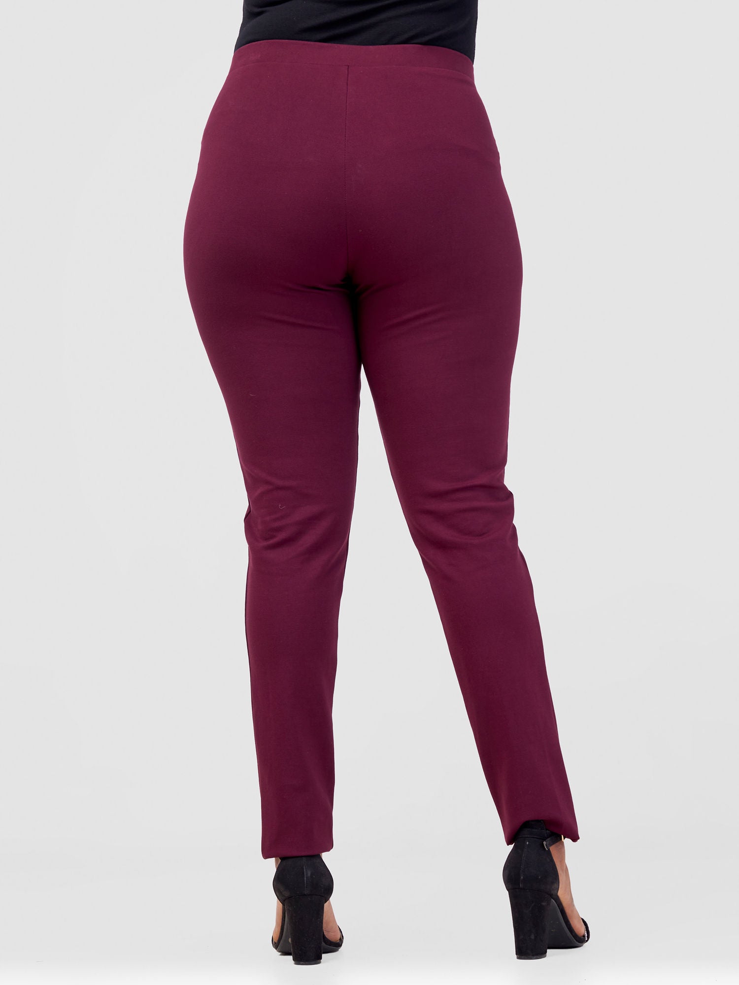 Vivo Basic Panelled Leisure Pants - Burgundy