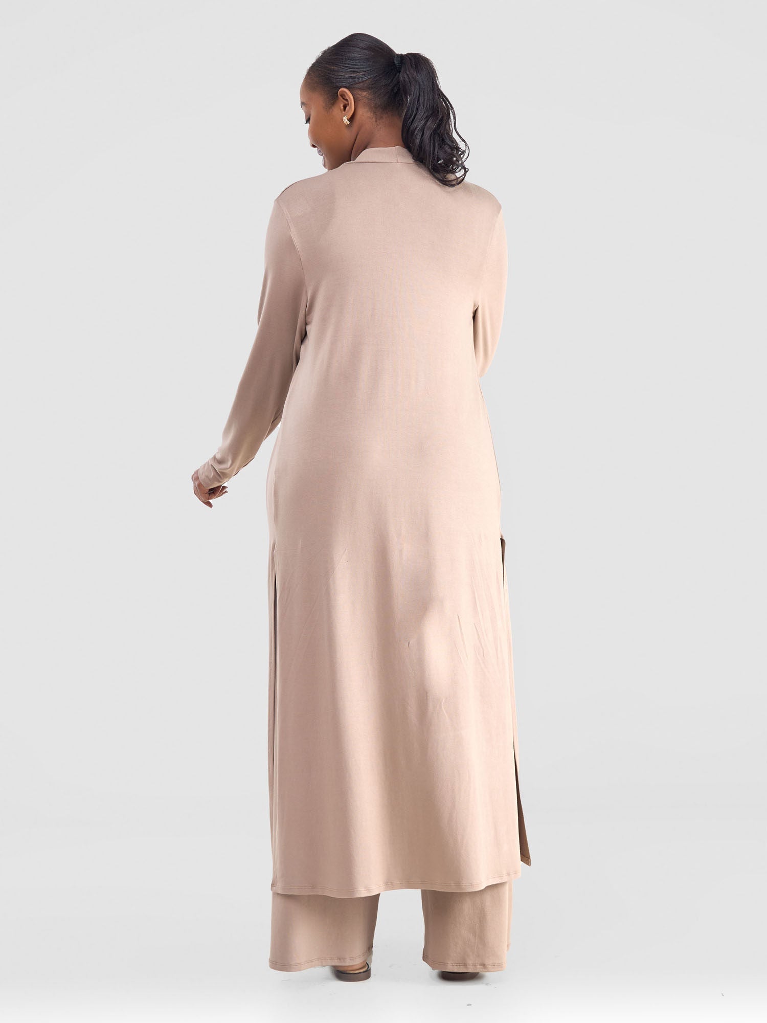 Safari Long Sleeve Waterfall - Light Taupe