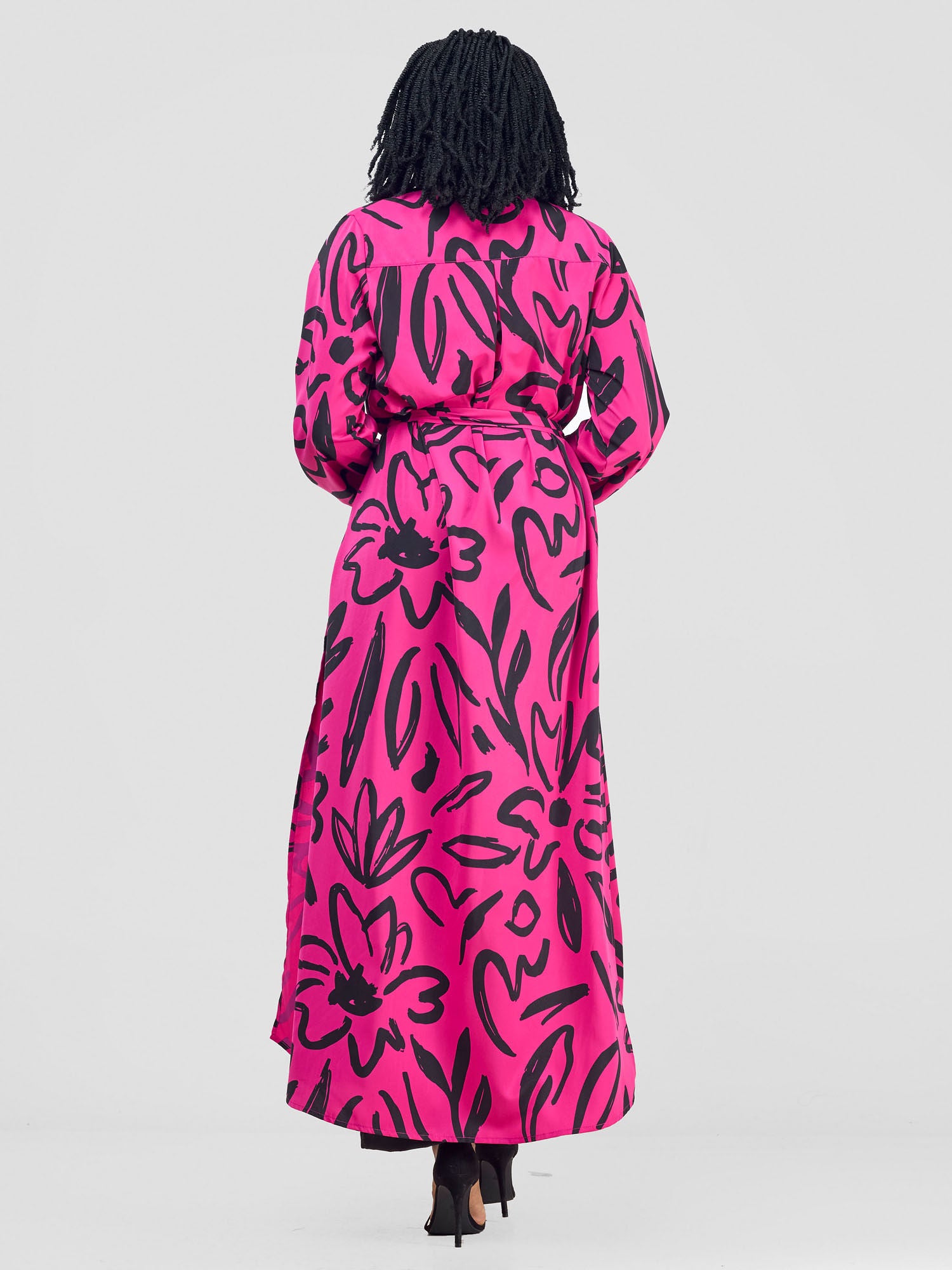 Vivo Chesi Kimono - Pink / Black Hesi Print