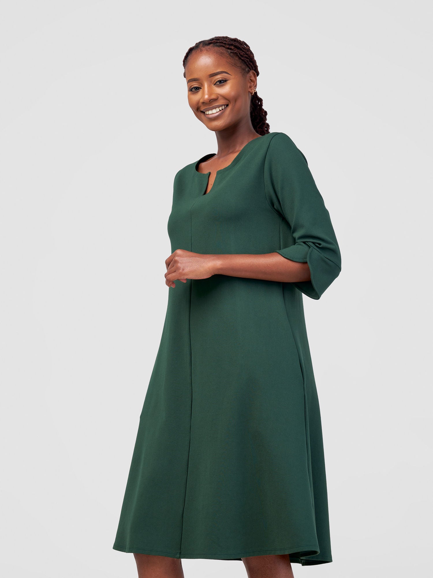 Vivo Zawadi Keyhole Dress - Green