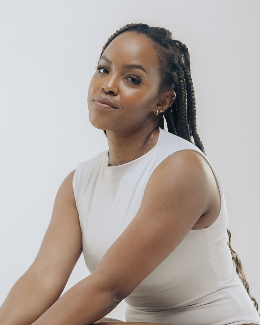 Vivo X This Is Essential  Sleeveless High Neck Bodysuit - Grey