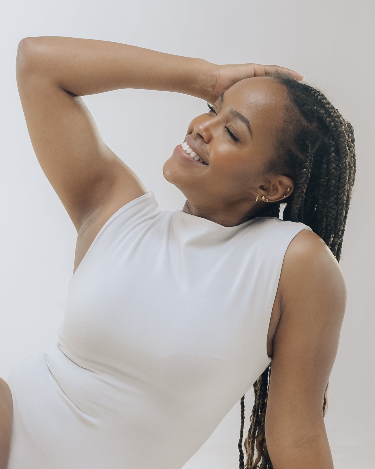 Vivo X This Is Essential  Sleeveless High Neck Bodysuit - Grey