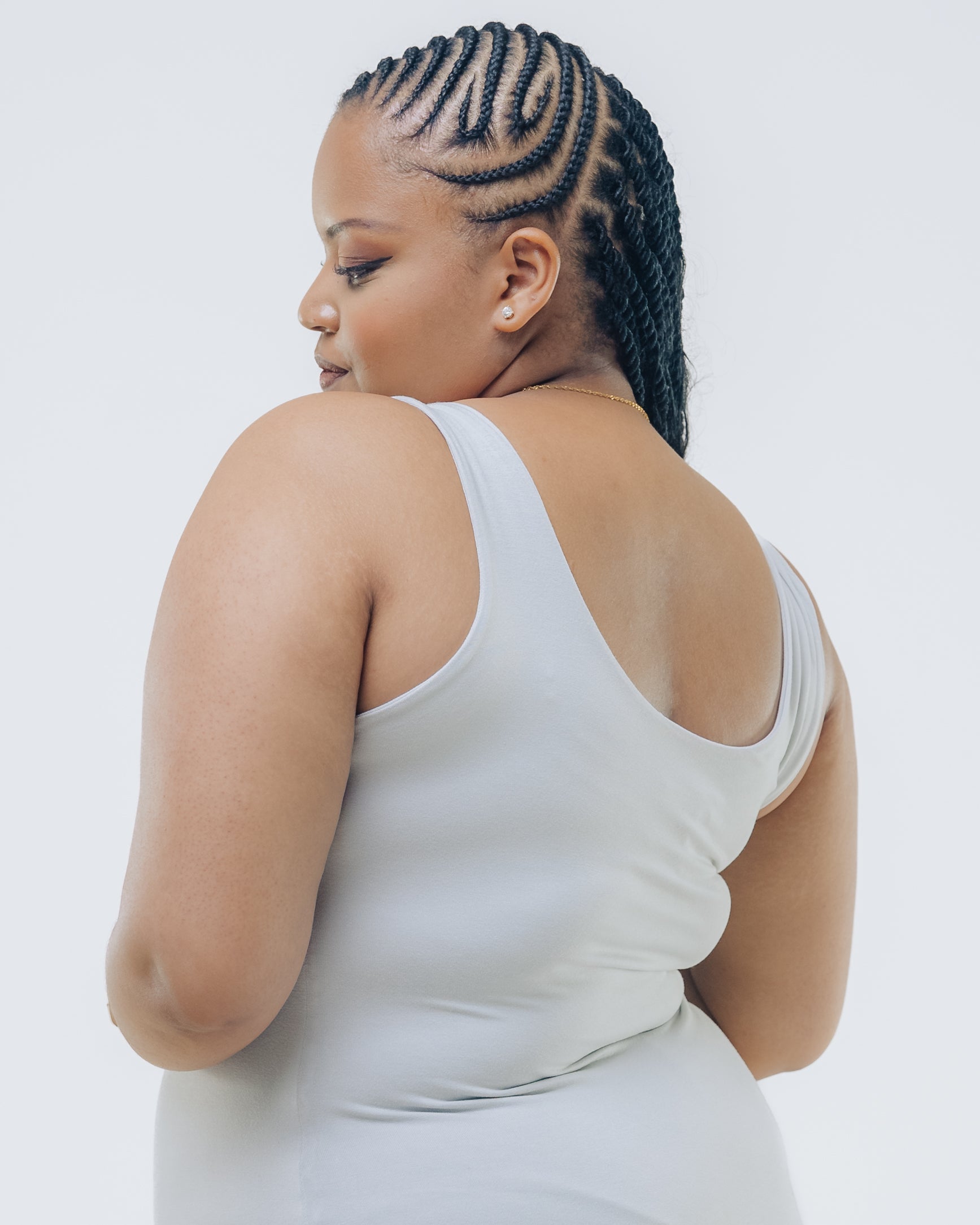 Vivo X This Is Essential  Sleeveless Scooped Neck Bodysuit - Grey