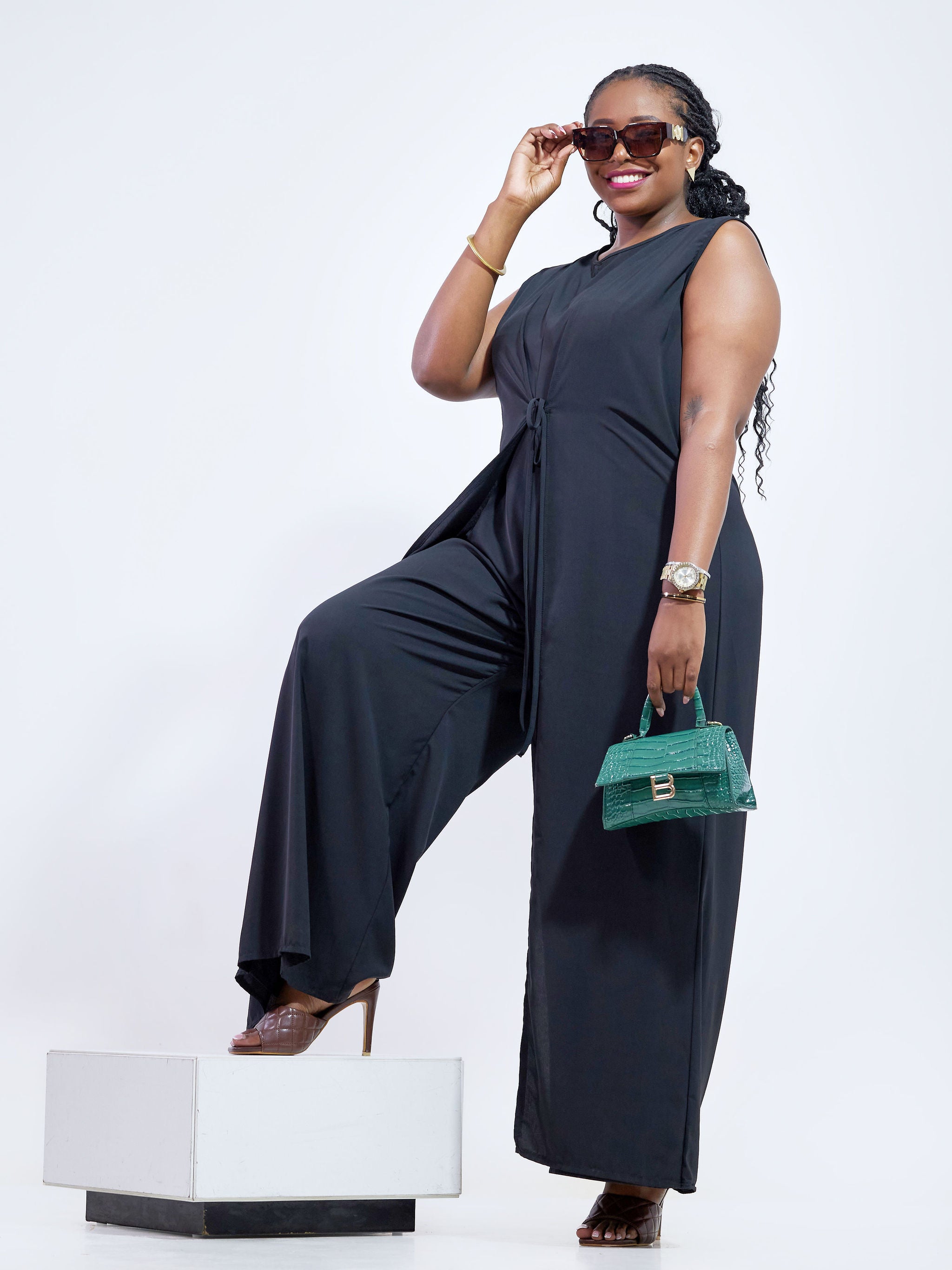 Vivo Dali Panel Jumpsuit - Black