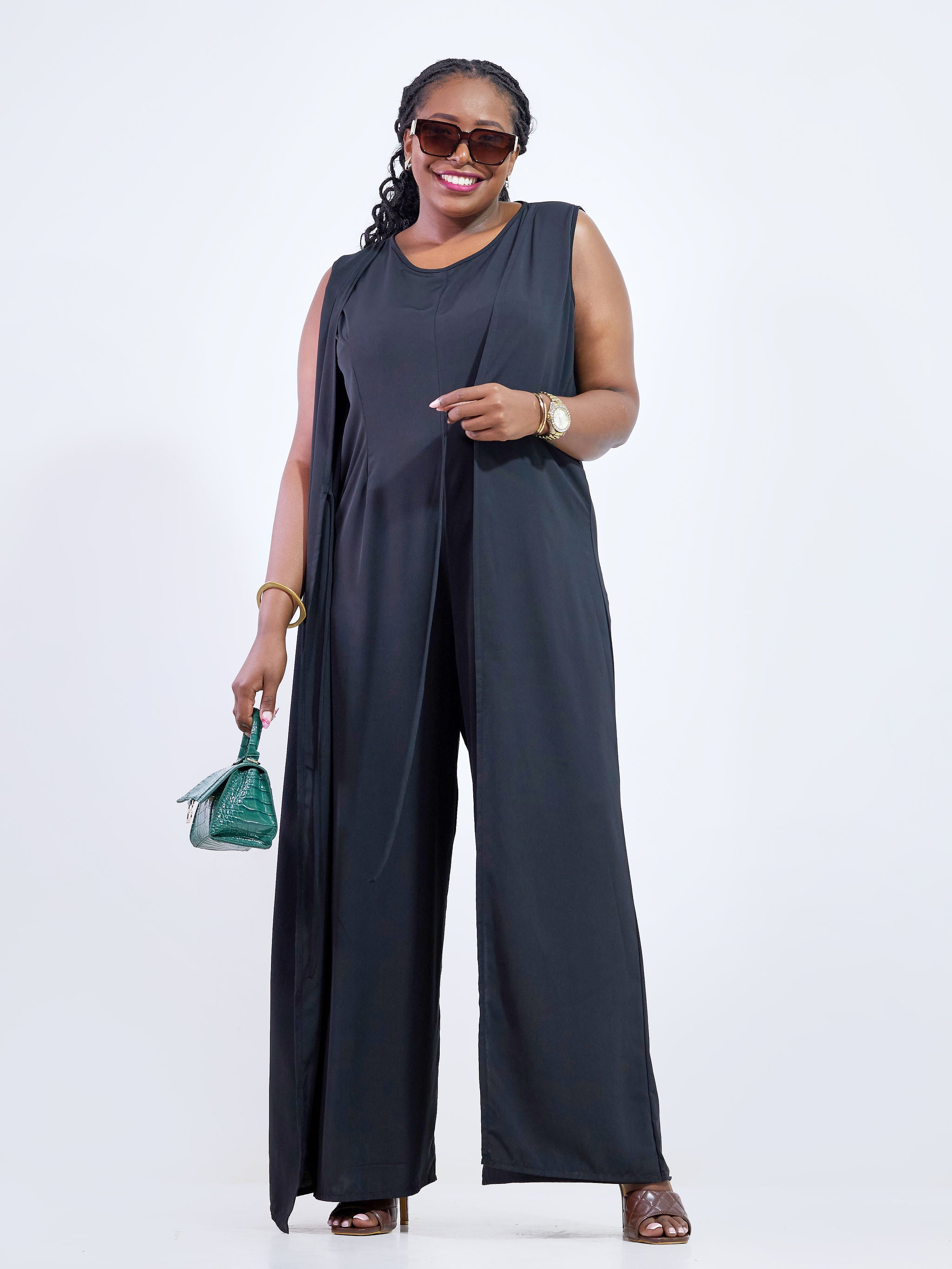 Vivo Dali Panel Jumpsuit - Black