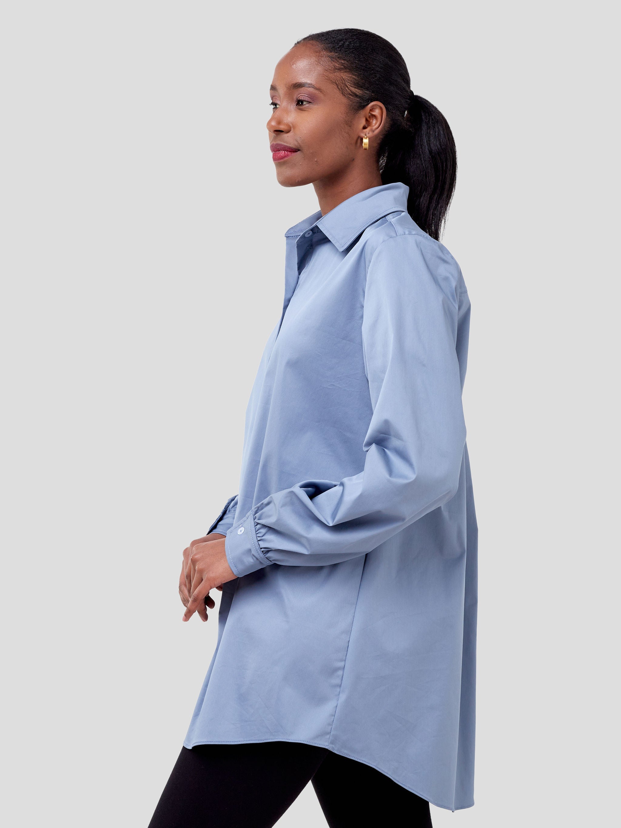 Safari Kaya Long Sleeve Collar Shirt - Grey