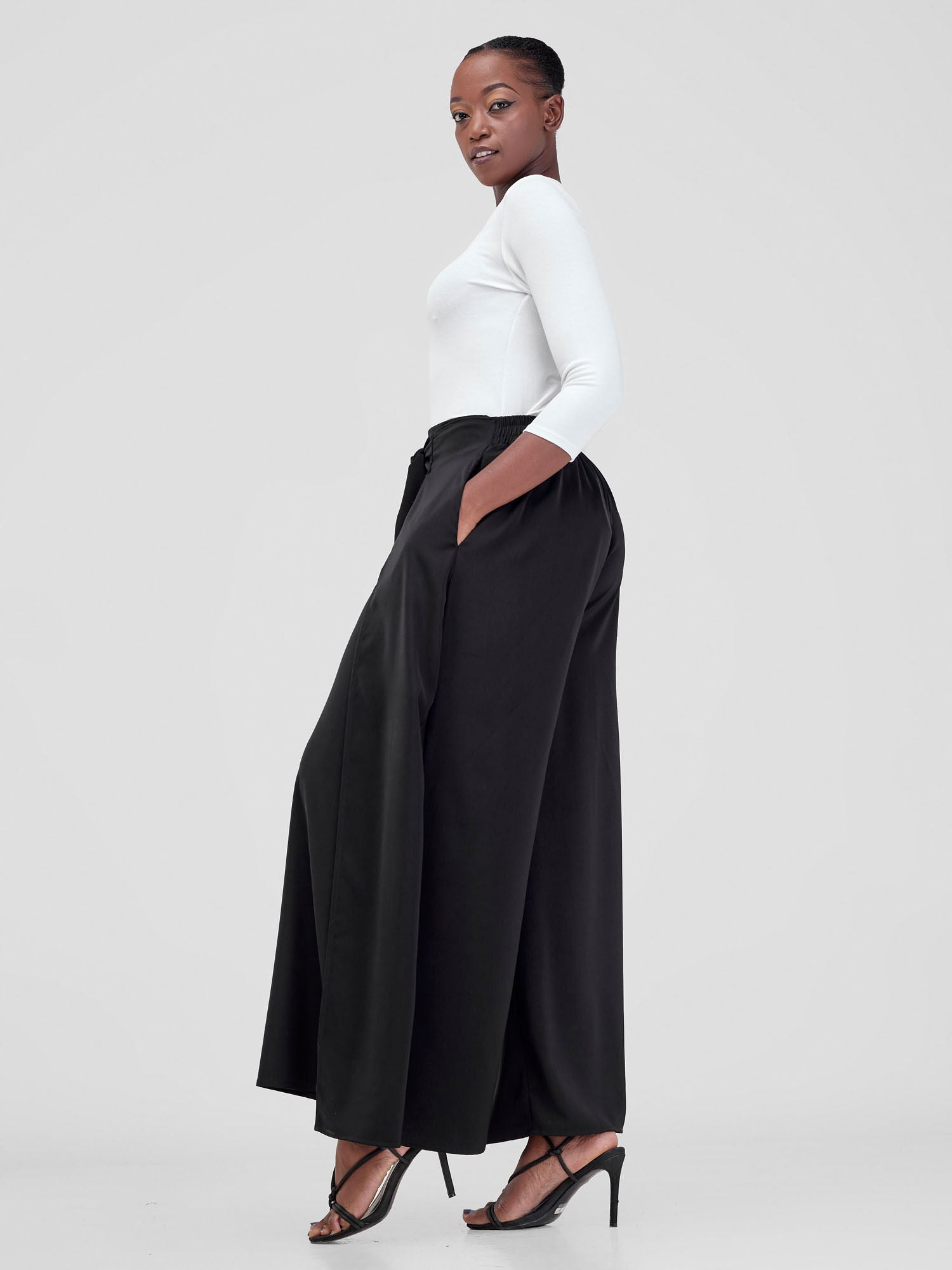 Vivo Dali Panel Wide Leg Pants - Black