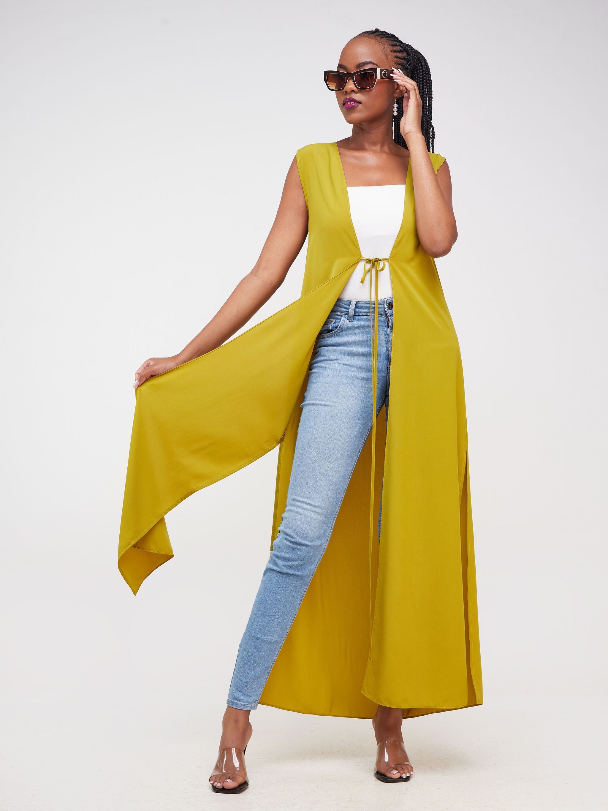 Vivo Dali Tie Kimono - Lime Green