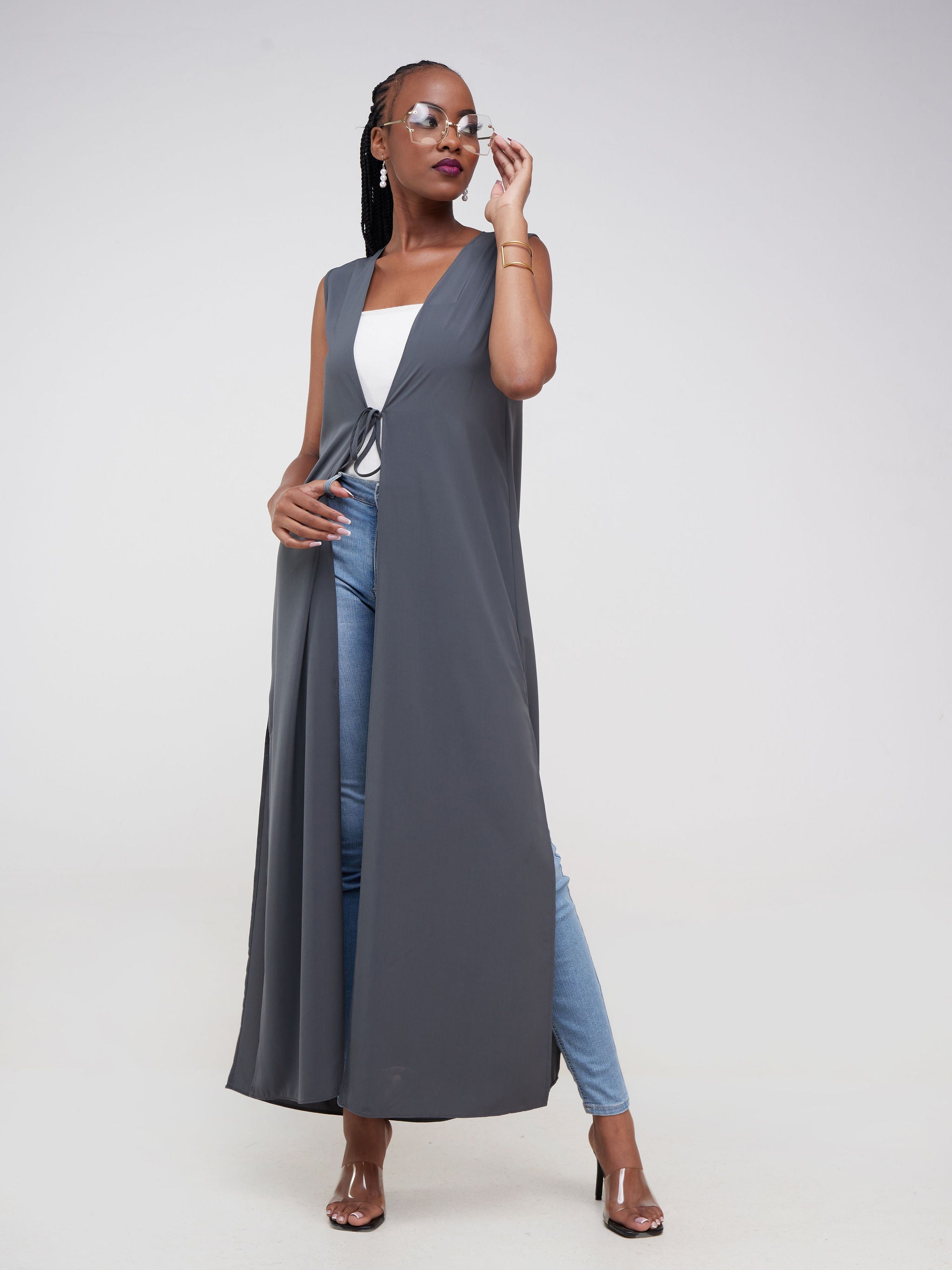 Vivo Dali Tie Kimono - Grey