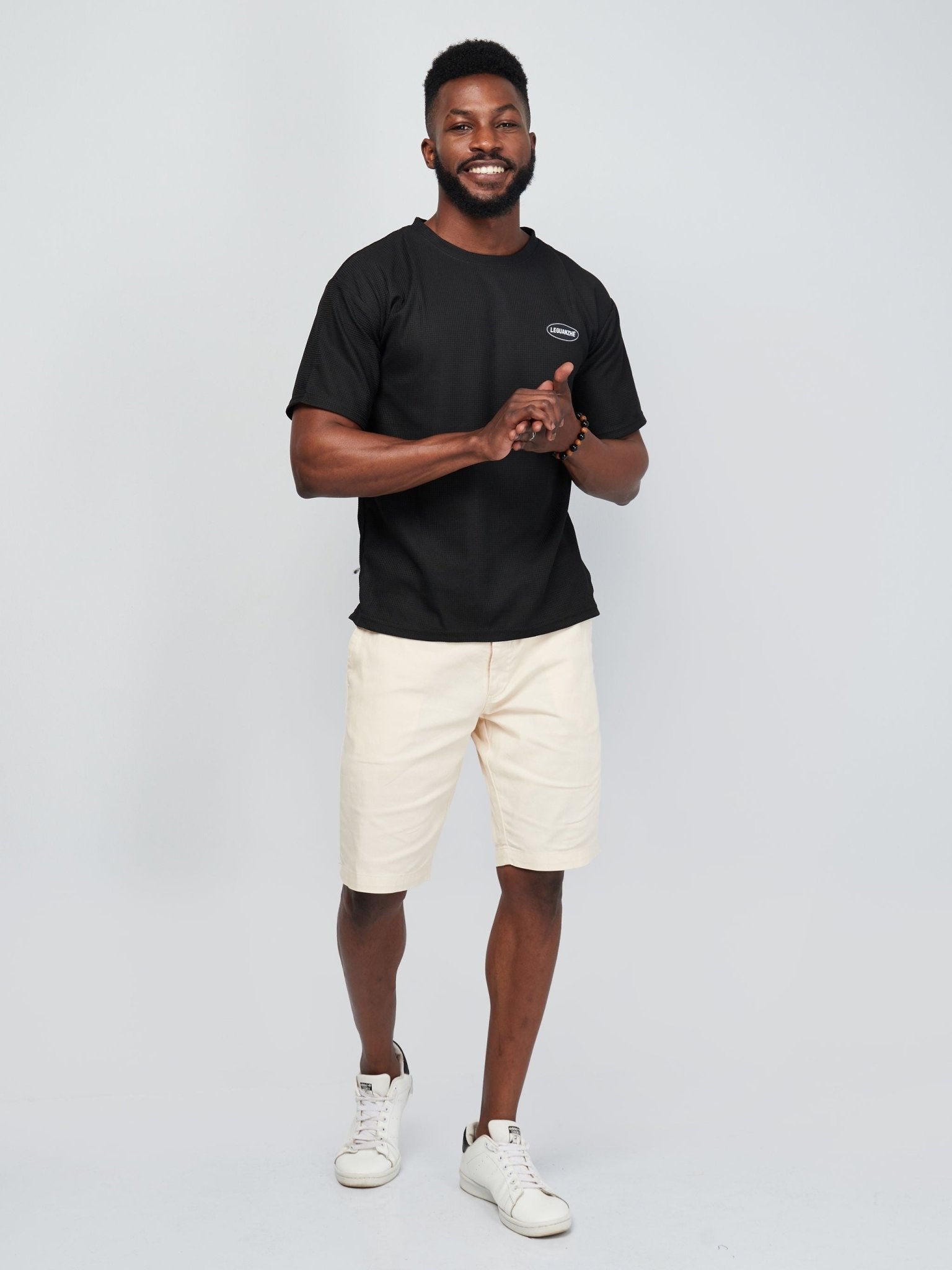 Zetu Men's Textured T-Shirt - Black - Shopzetu