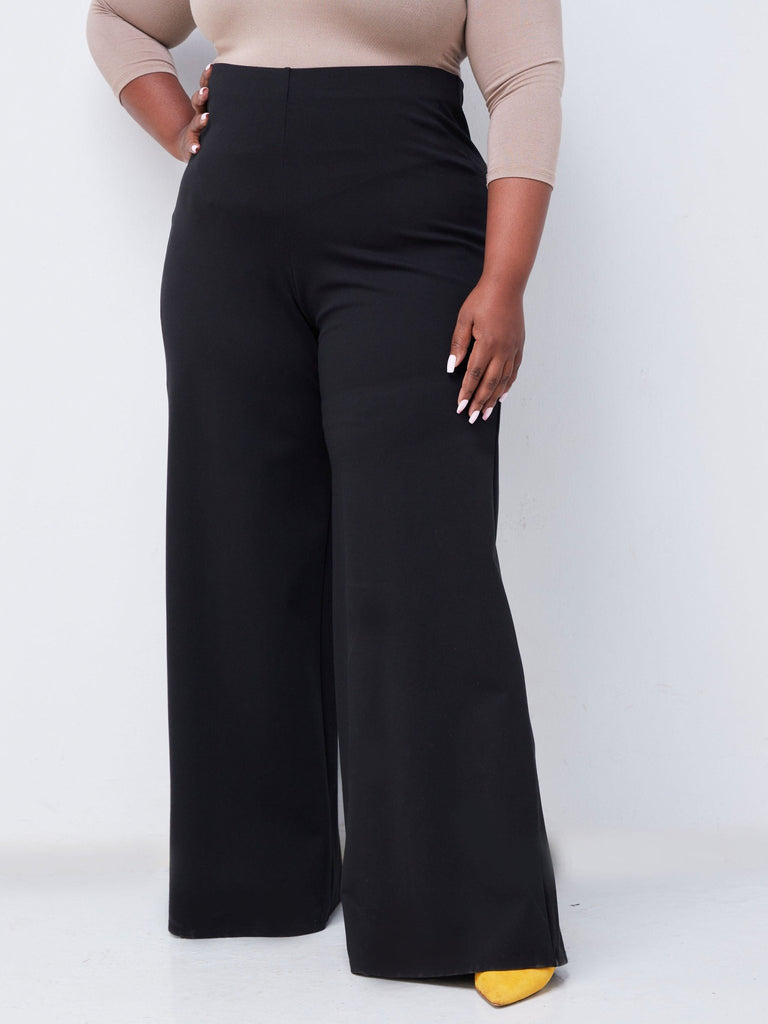 Vivo Upe Wide Leg Pants - Black - Shopzetu