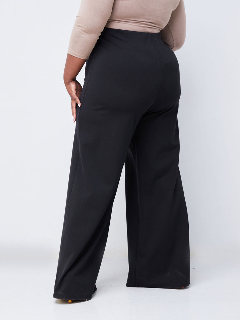 Vivo Upe Wide Leg Pants - Black - Shopzetu