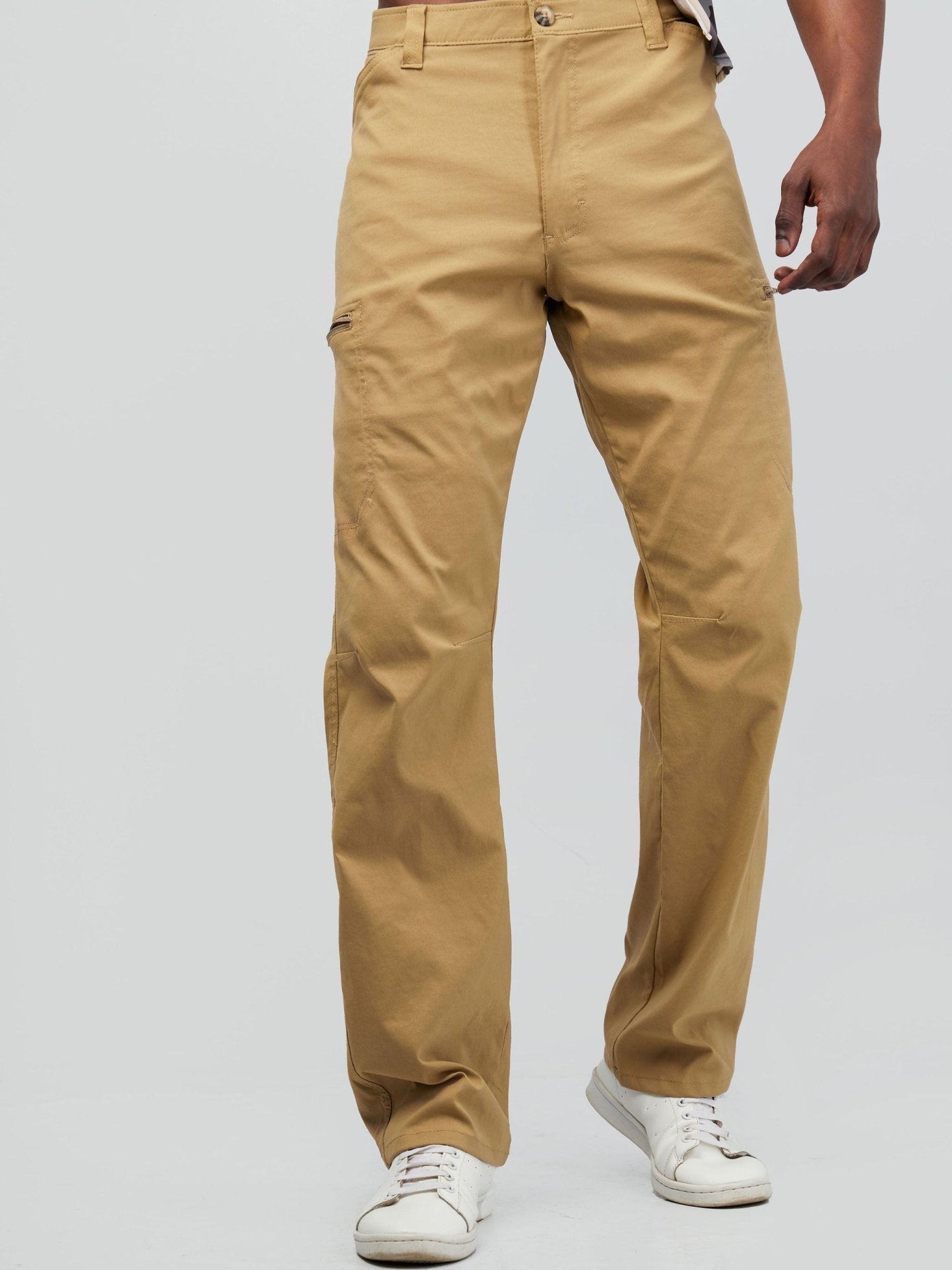 Alladin Zecchino Men's Travel Pant - Light Brown - Shopzetu