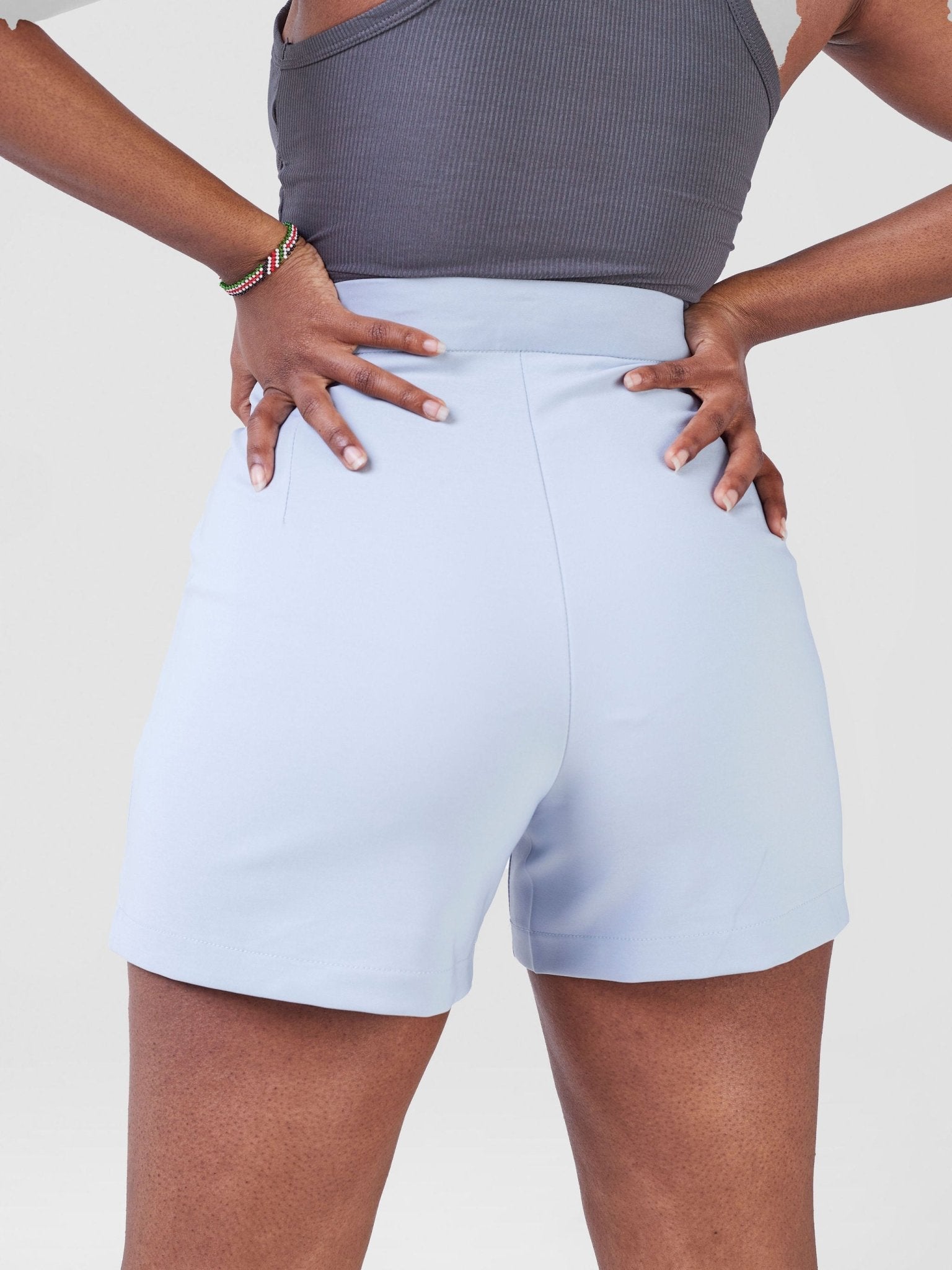 Anika Shorts with Clip - Light Blue - Shopzetu