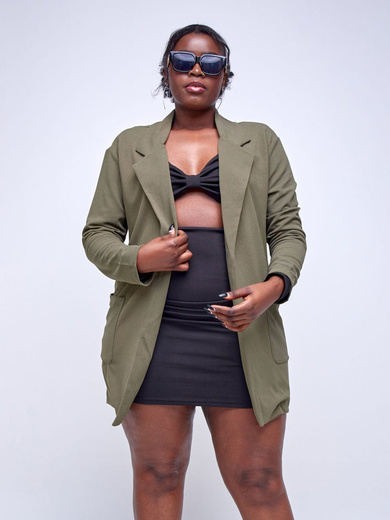 Popular 21 Oversized Blazer With Pockets - Kalamata - Shopzetu