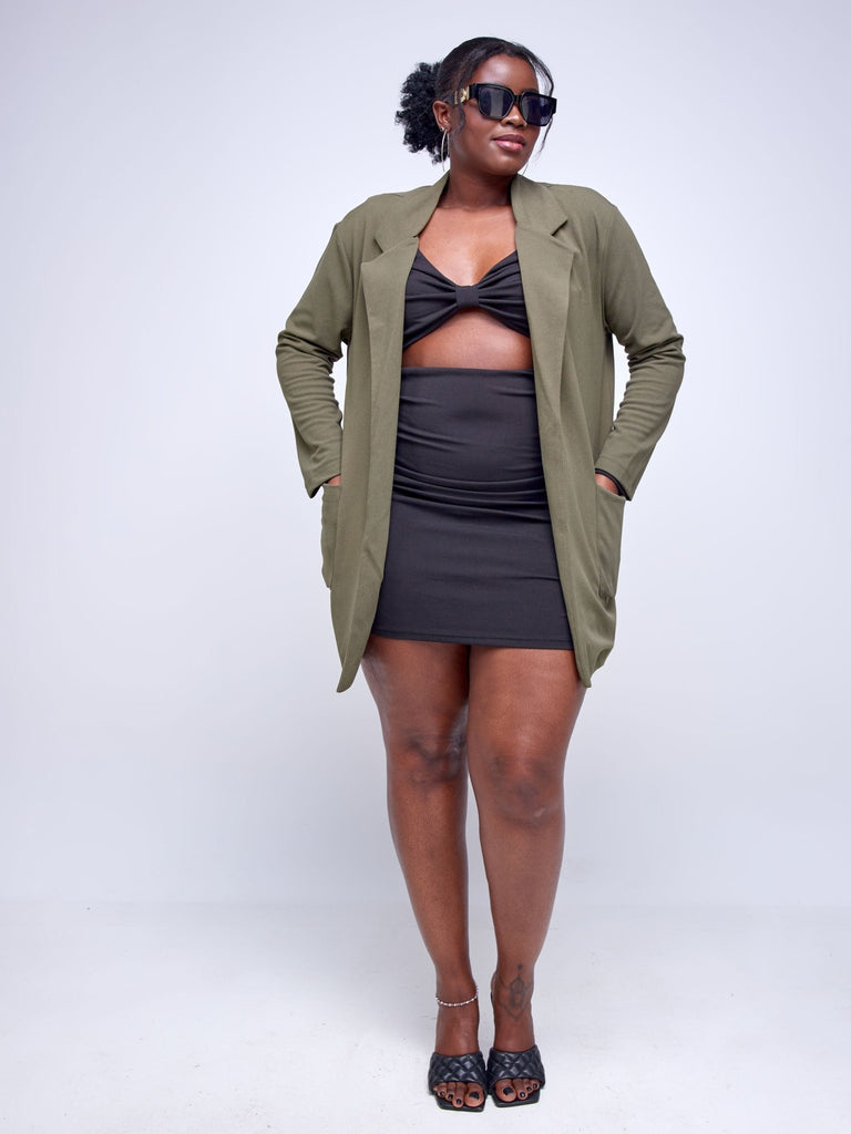 Popular 21 Oversized Blazer With Pockets - Kalamata - Shopzetu