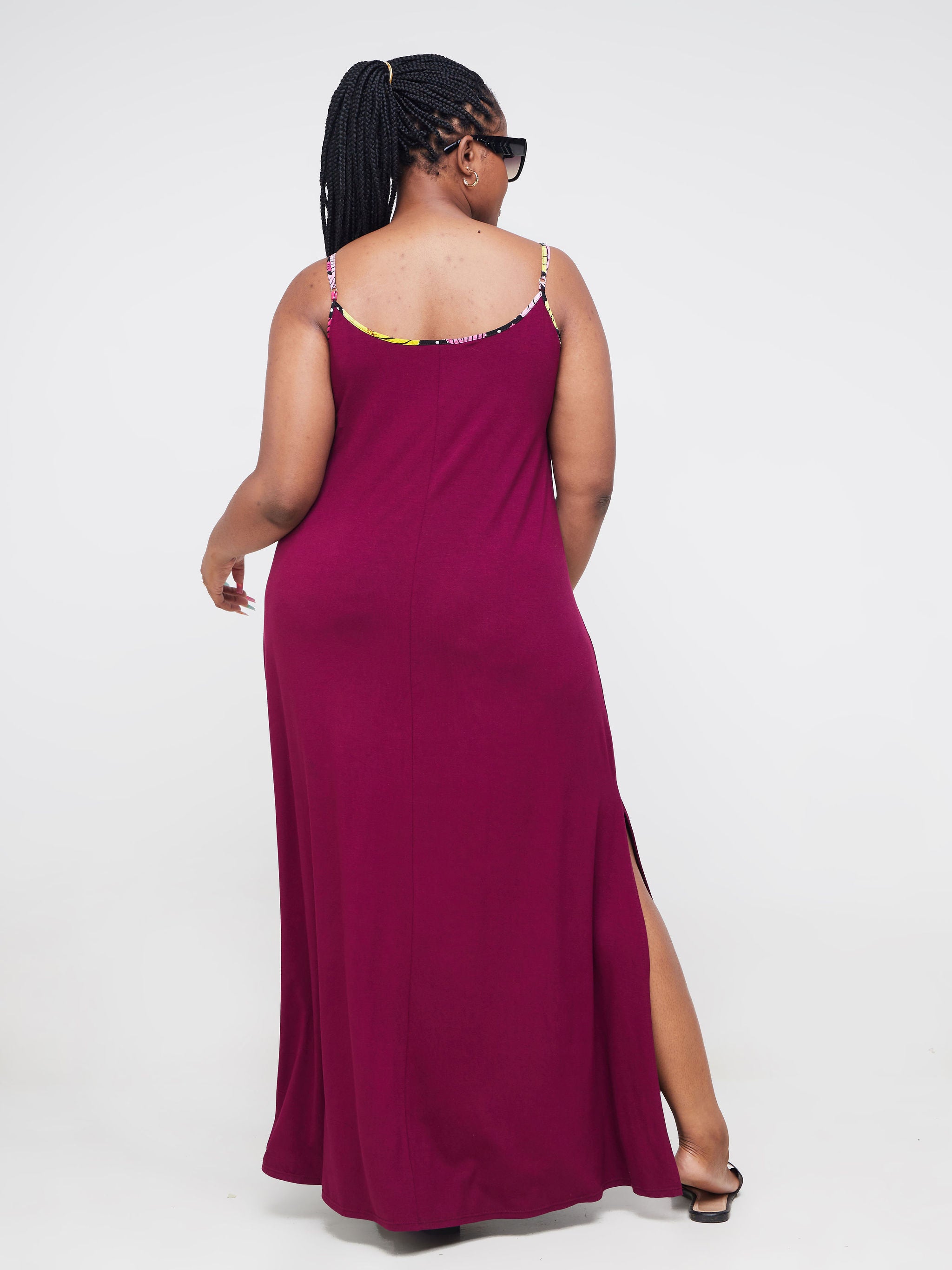 Vivo Arusha Strappy Maxi Dress - Burgundy