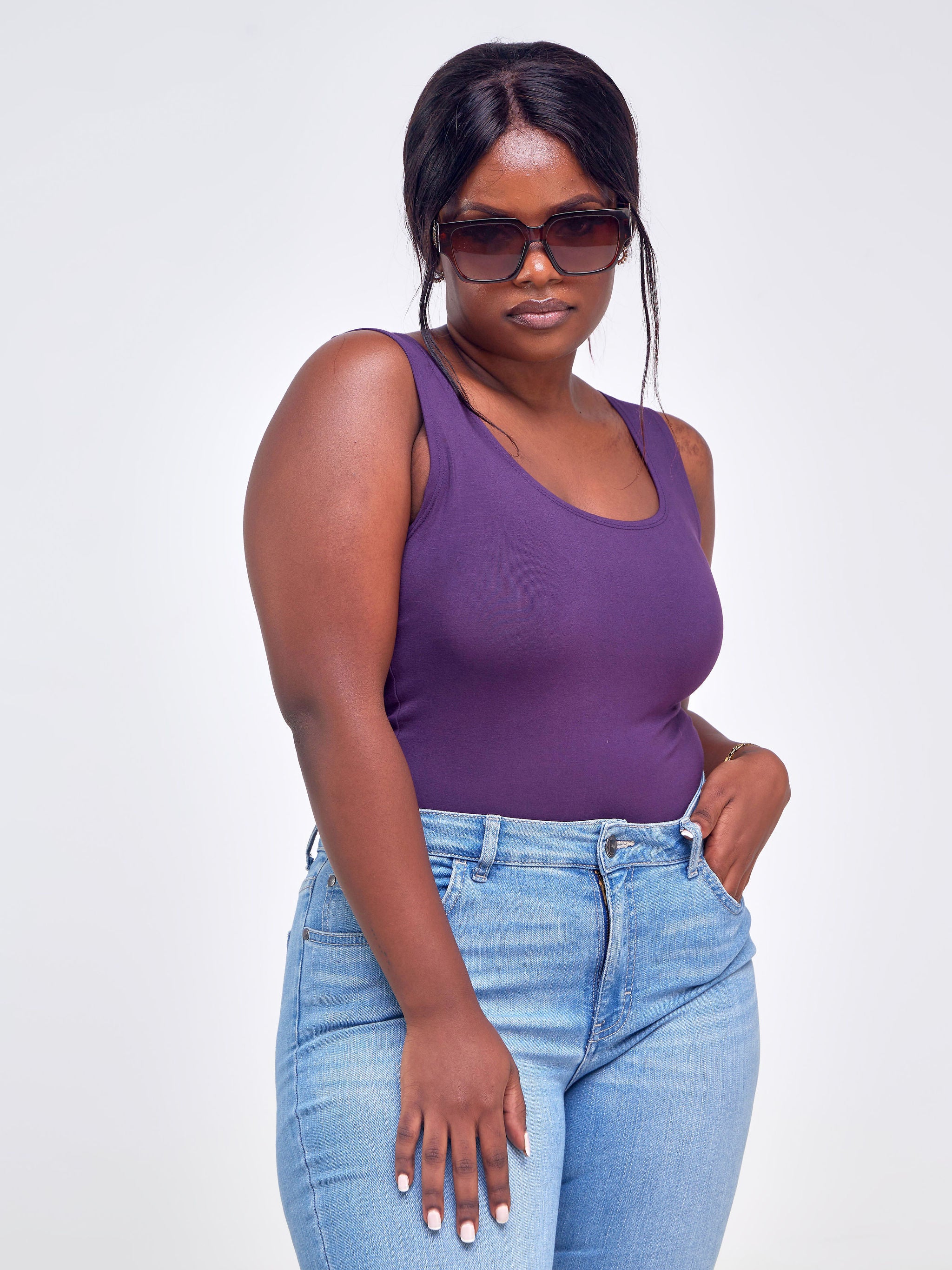 Vivo Basic RT Sleeveless Bodysuit - Purple