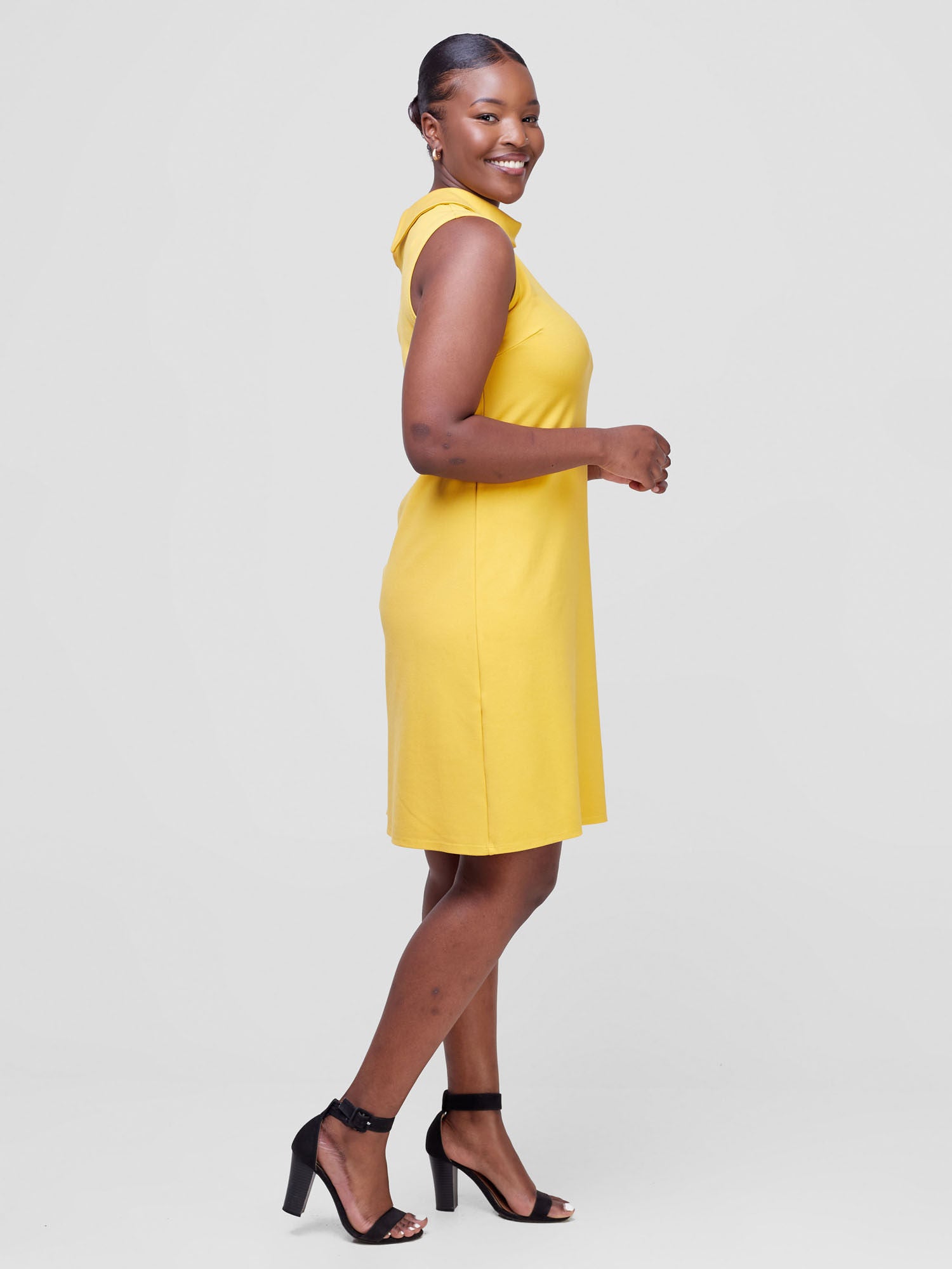 Vivo Chalbi A-line Dress - Mustard