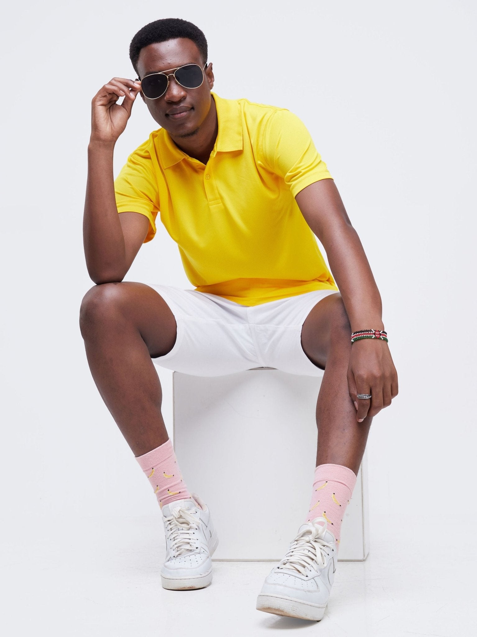 King's Collection Golf polo Shirt - Yellow - Shopzetu