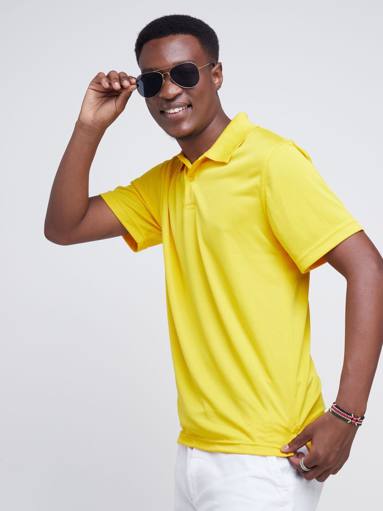 King's Collection Golf polo Shirt - Yellow - Shopzetu