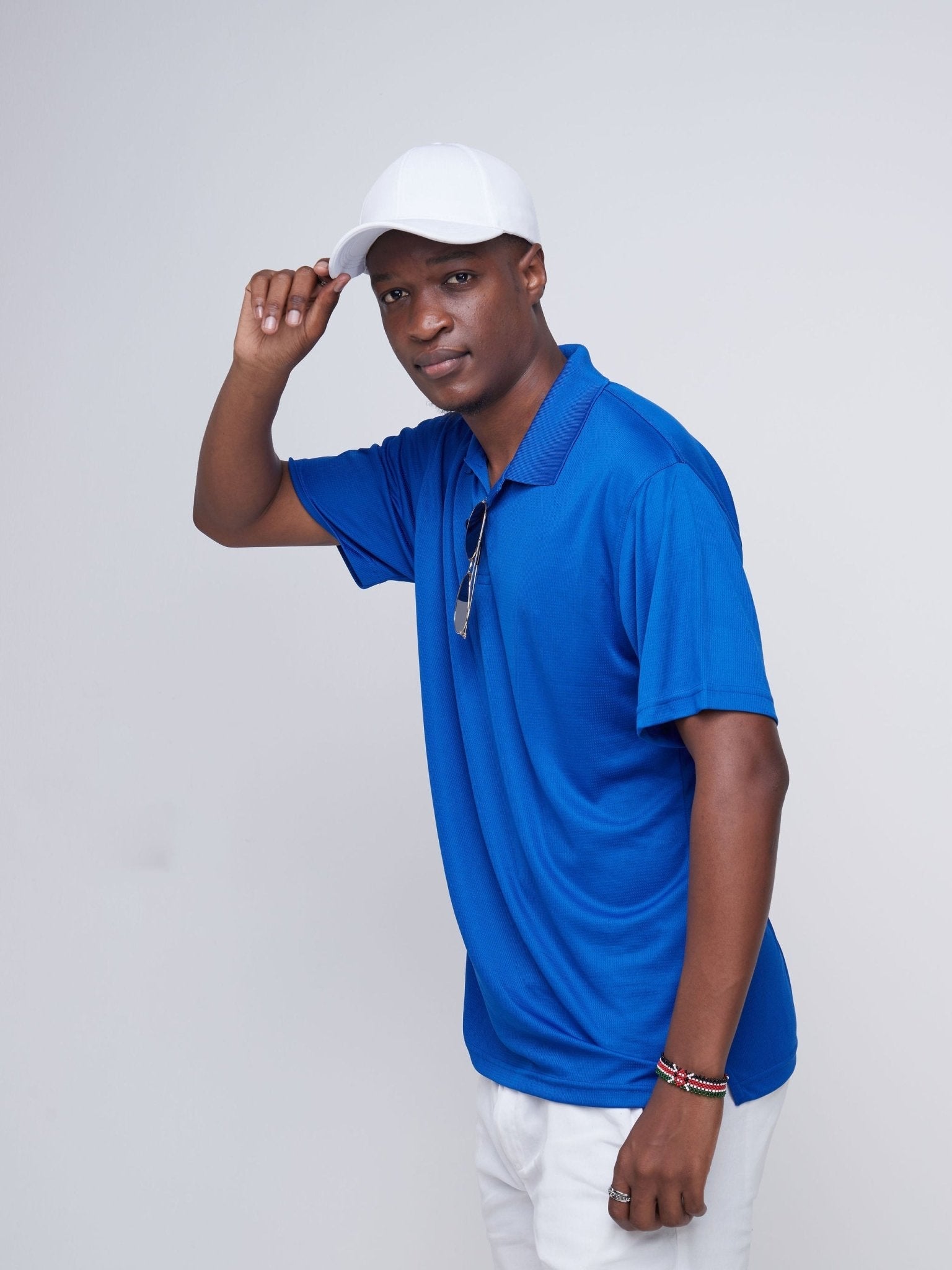 King's Collection Golf polo Shirt - Blue - Shopzetu