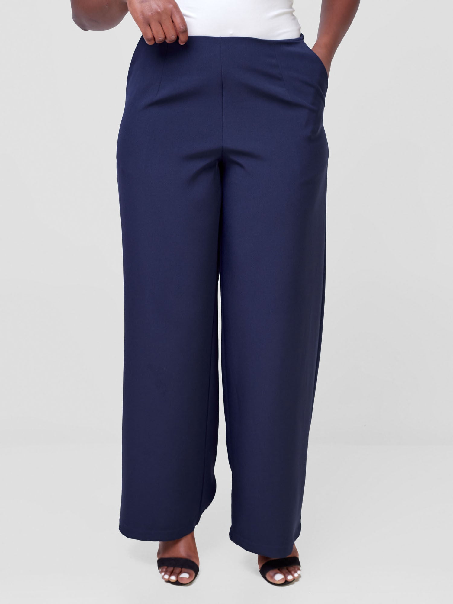 Vivo Pendo Straight Leg Pants - Navy