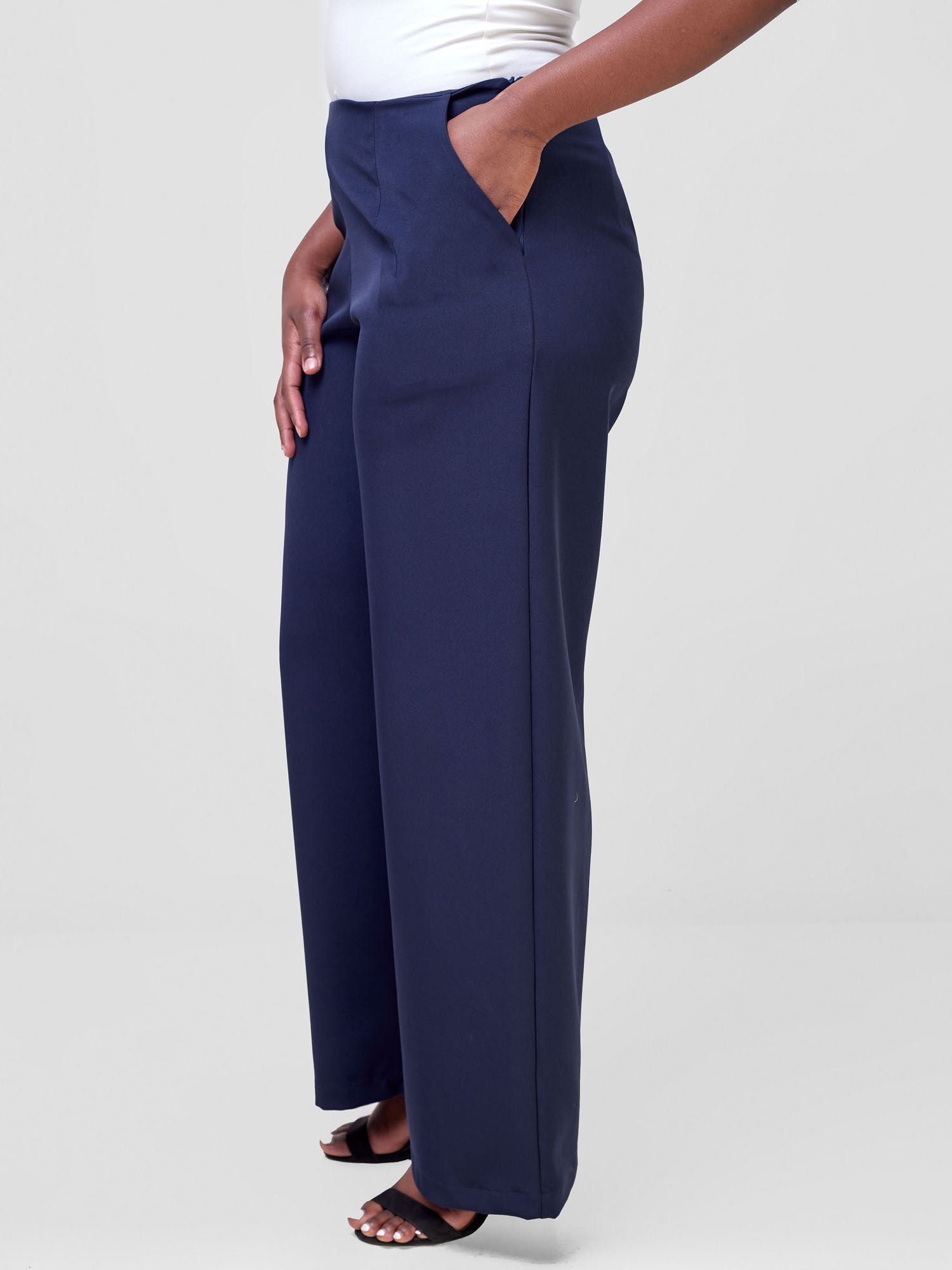 Vivo Pendo Straight Leg Pants - Navy