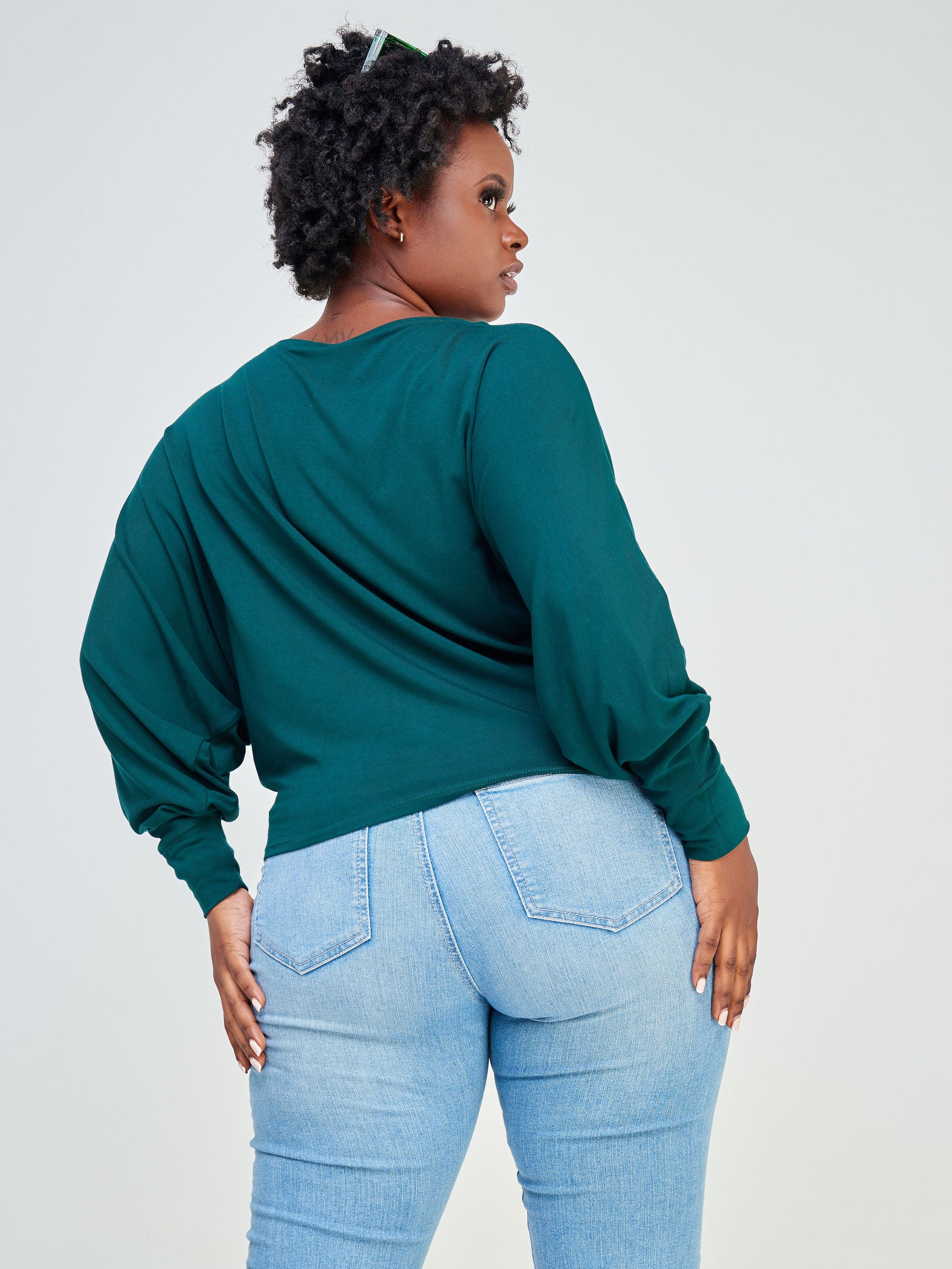 Vivo Bana Batwing Top - Dark Green
