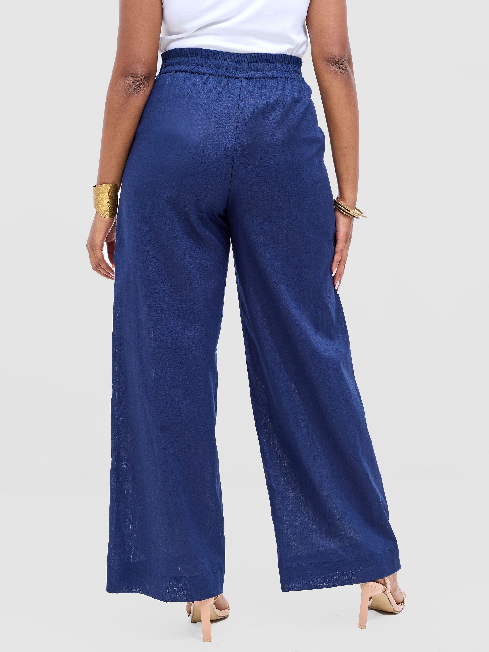 Safari Tiwa Wide Leg Pants - Navy