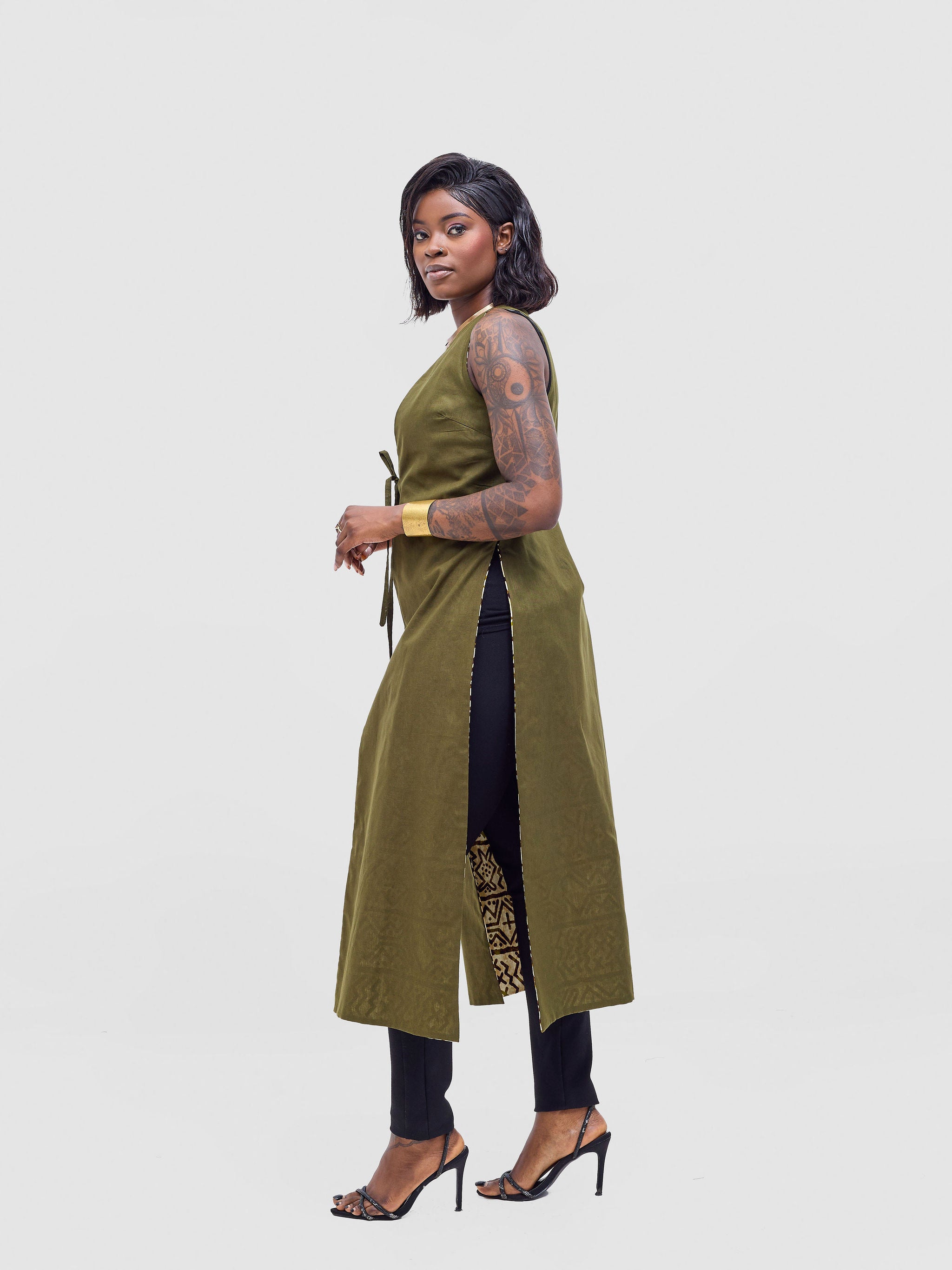 Safari Tiwa Reversible Tie Kimono - Hunters + Lulu Print