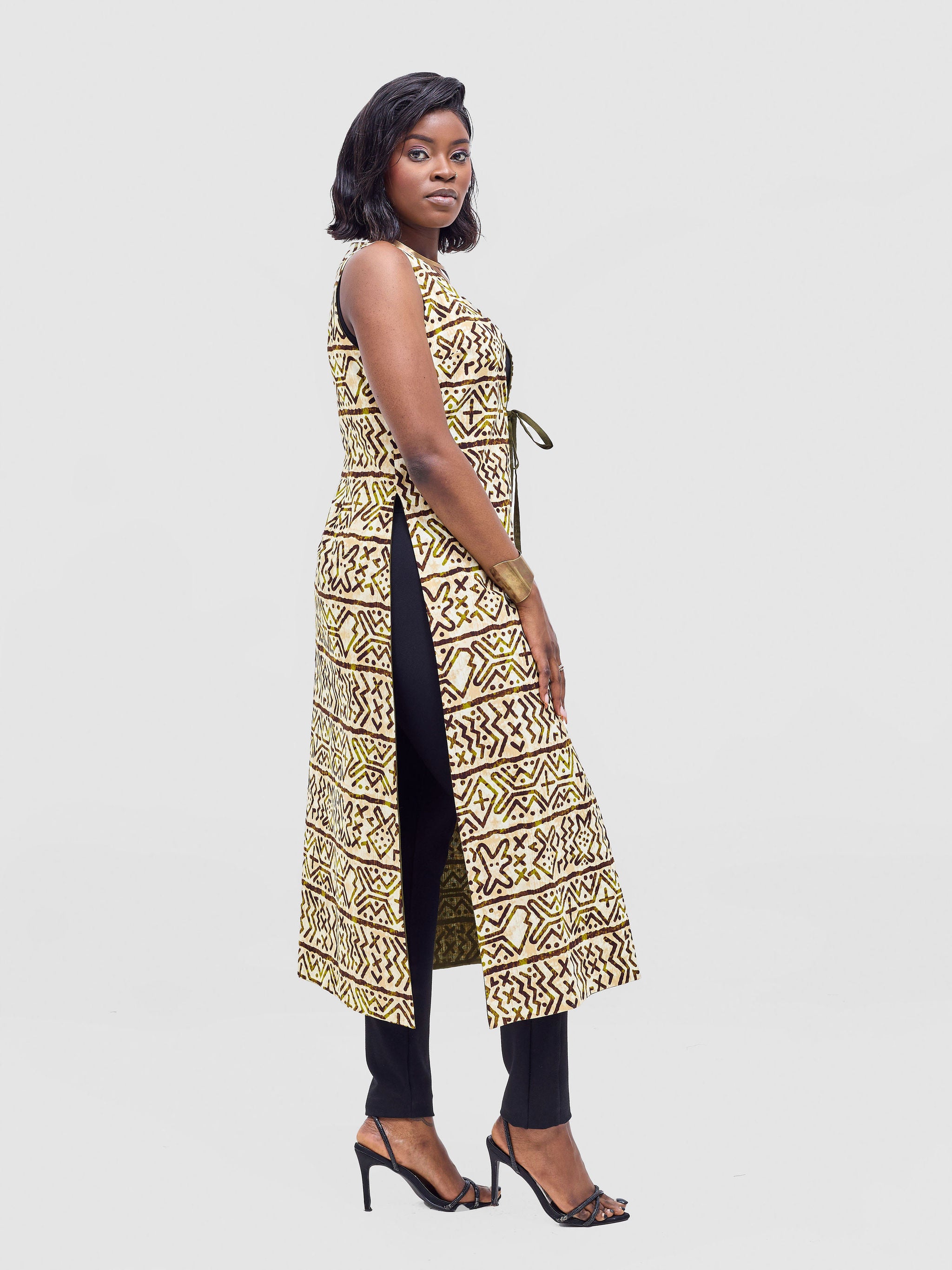 Safari Tiwa Reversible Tie Kimono - Hunters + Lulu Print