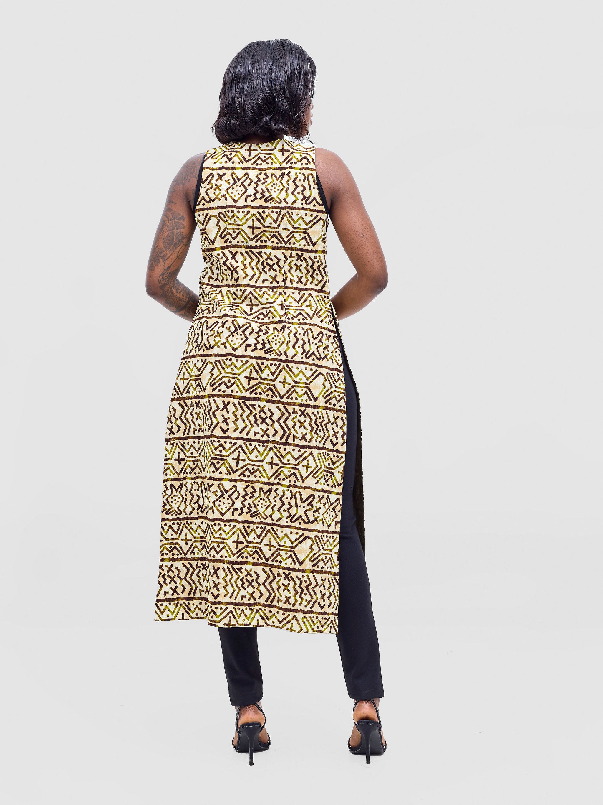 Safari Tiwa Reversible Tie Kimono - Hunters + Lulu Print