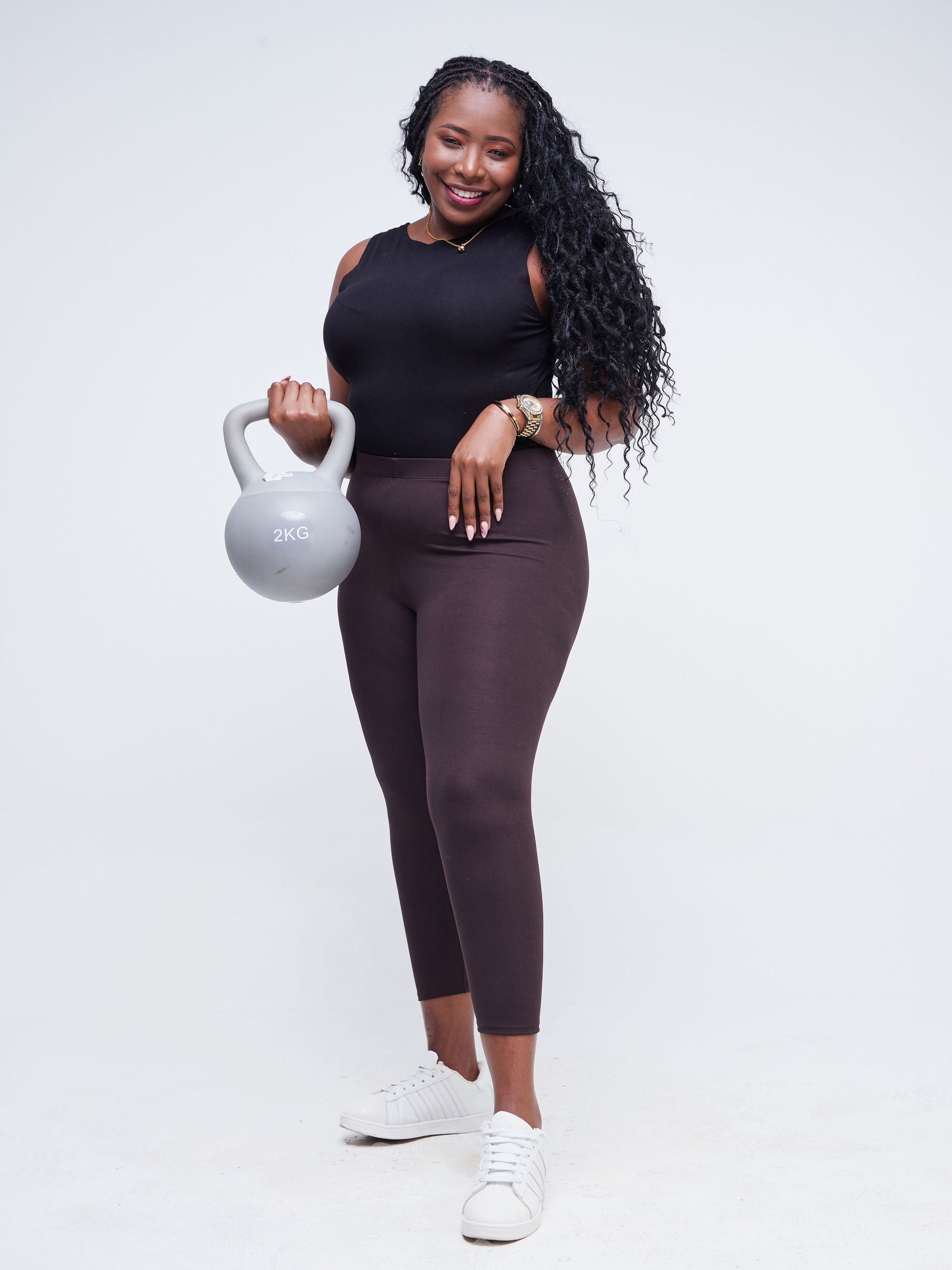 Zoya Capri Leggings - Chocolate Brown