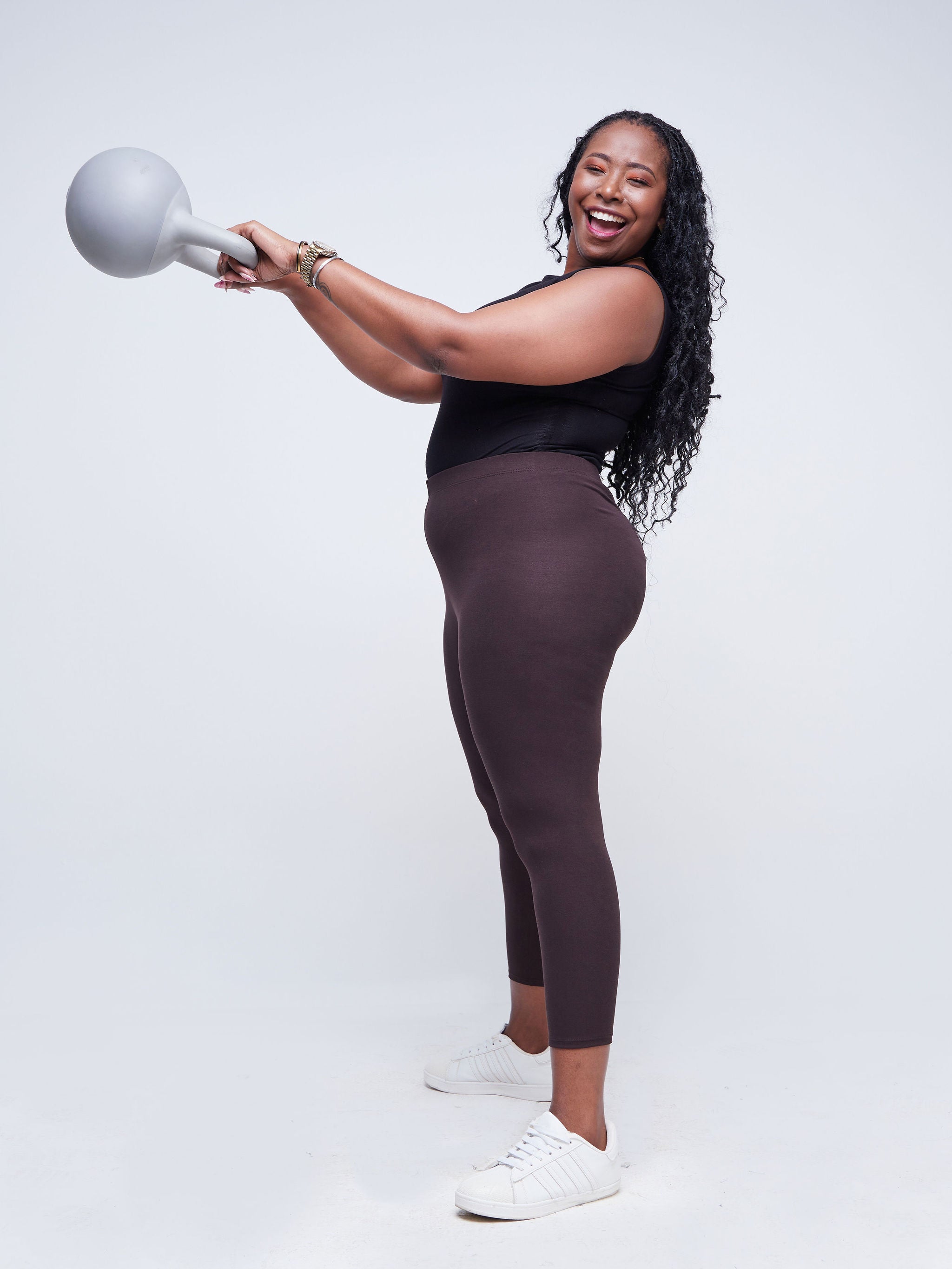 Zoya Capri Leggings - Chocolate Brown