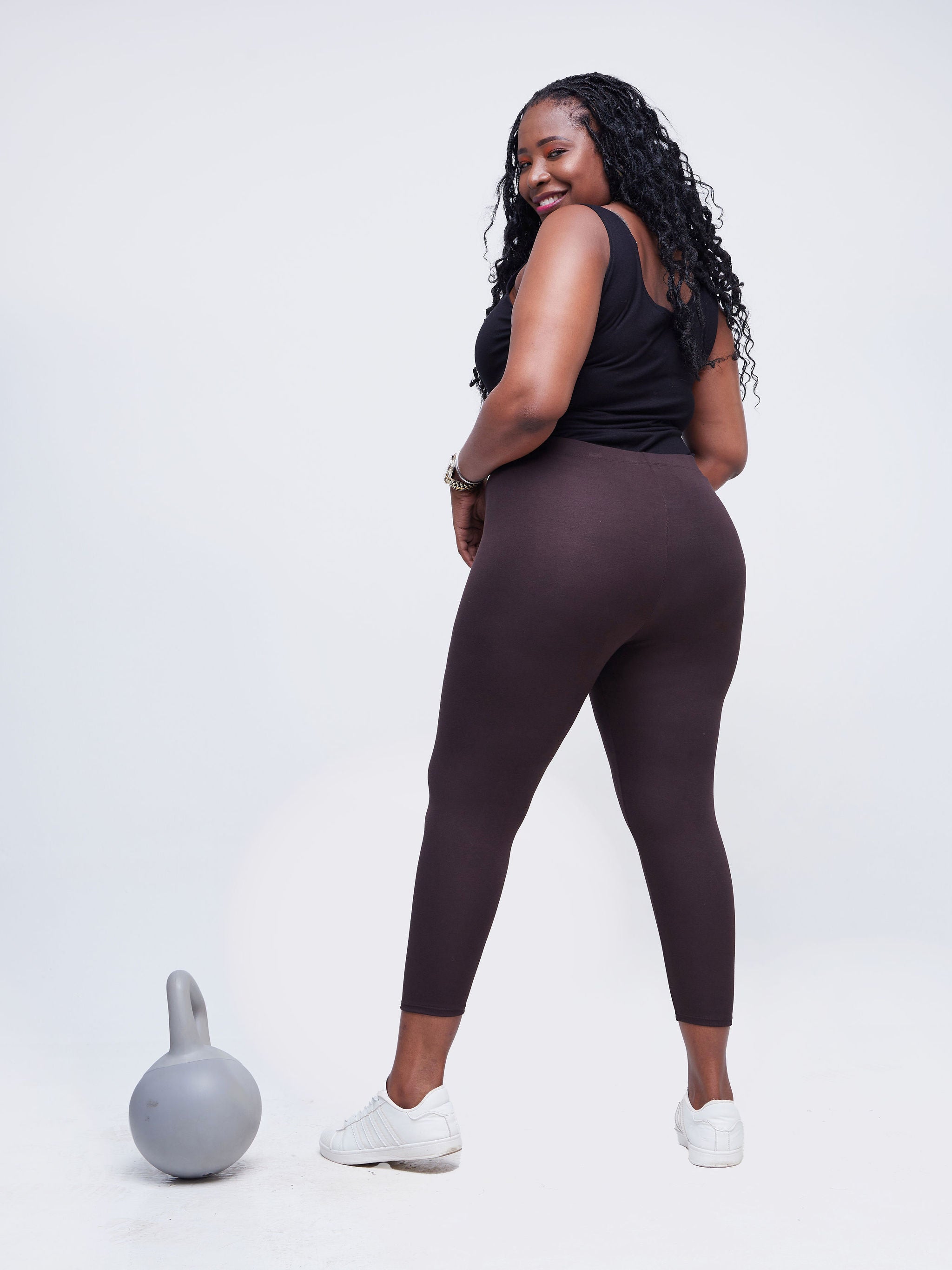 Zoya Capri Leggings - Chocolate Brown