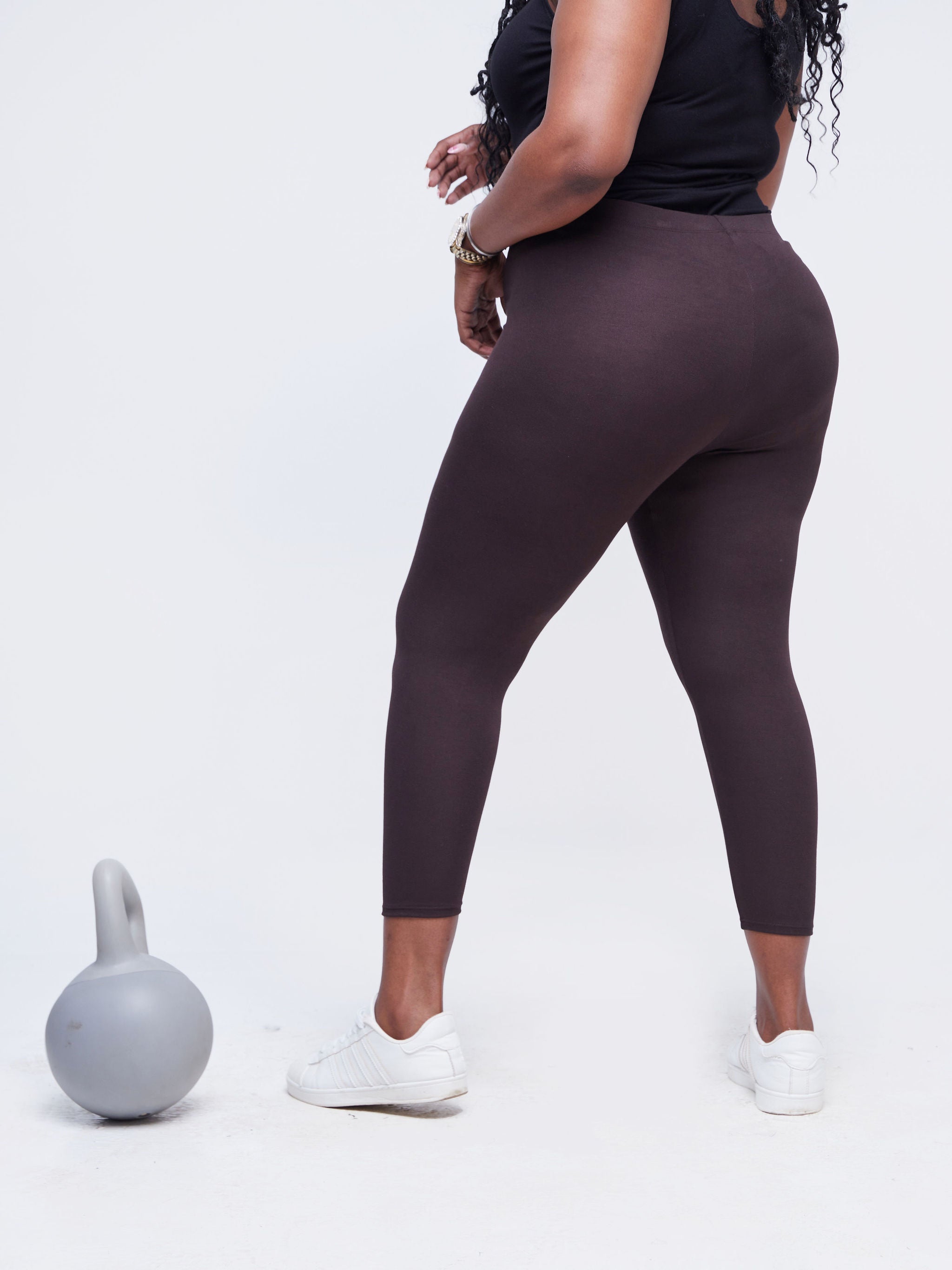 Zoya Capri Leggings - Chocolate Brown