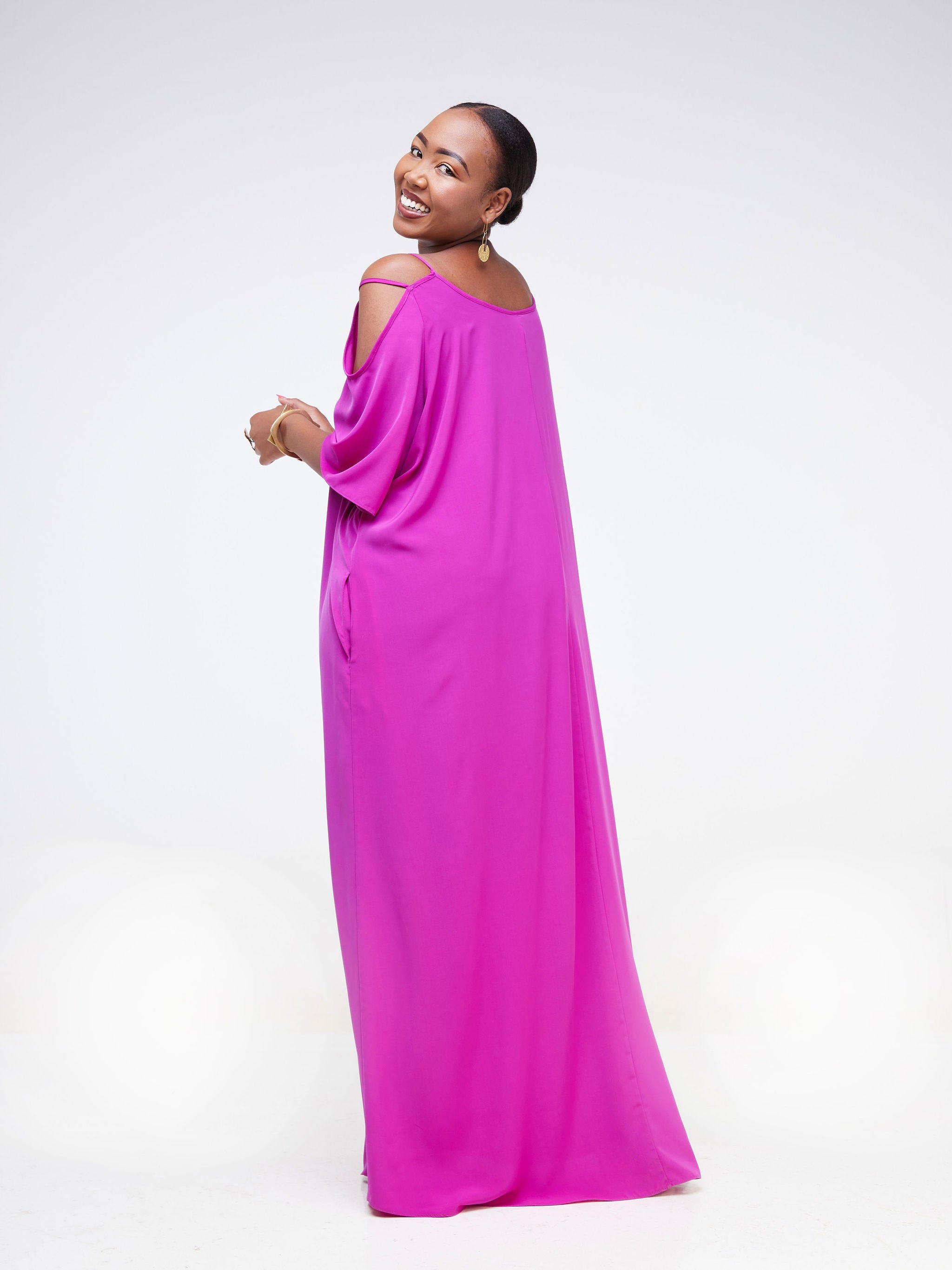 Vivo Dali Strappy Shoulder Tent Maxi Dress - Purple